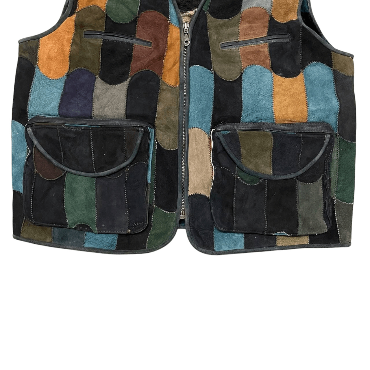 Other Vintage Patch Work Leather Vest Shearling Size US M / EU 48-50 / 2 - 3 Thumbnail