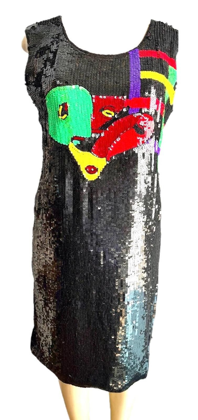 Other Sequin Black Multicolored Dress size 10 Size L / US 10 / IT 46 - 1 Preview