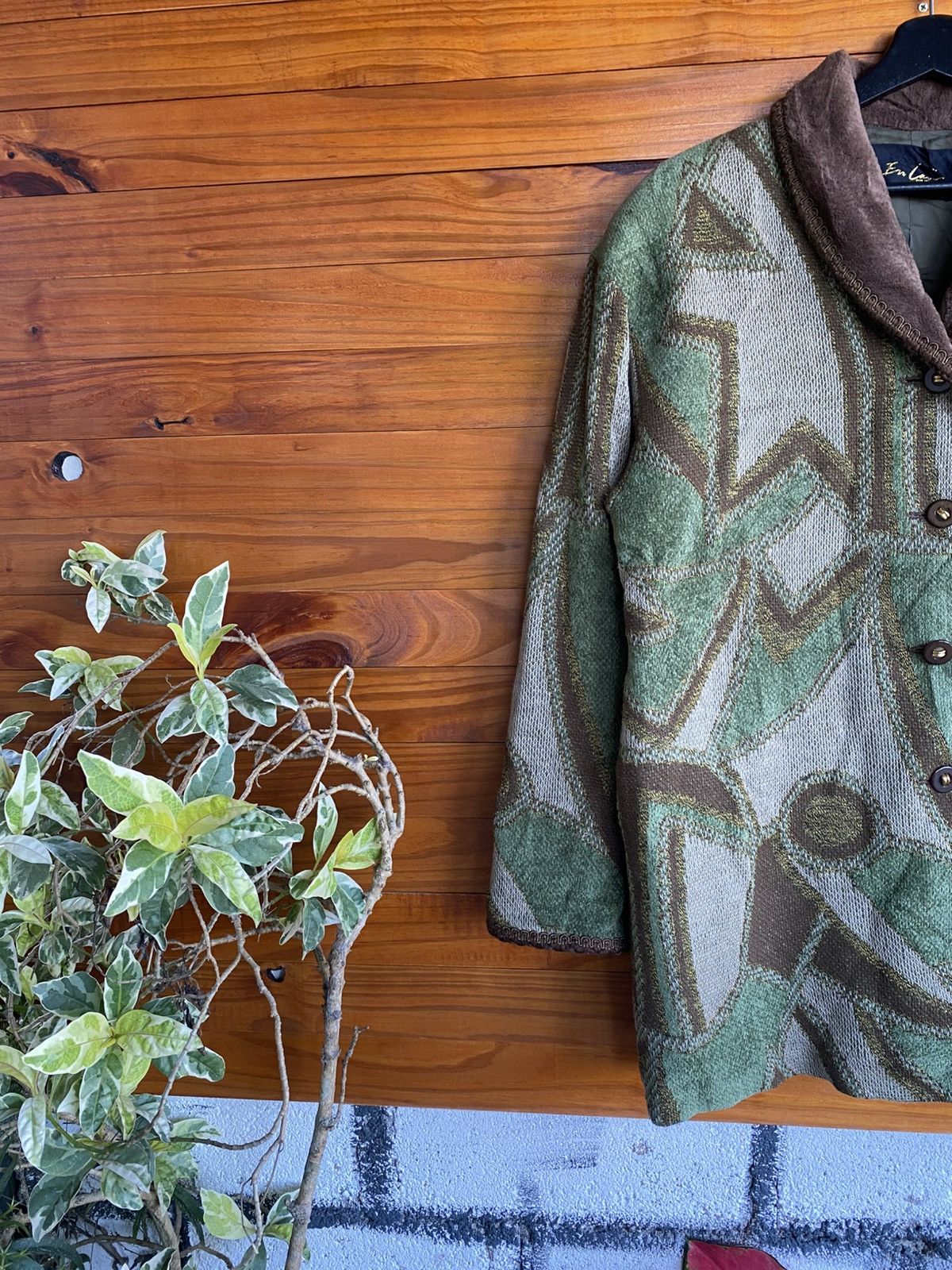 Japanese Brand Vintage En Lain “For High Style Abstract Pattern Wool Jacket Size L / US 10 / IT 46 - 8 Thumbnail