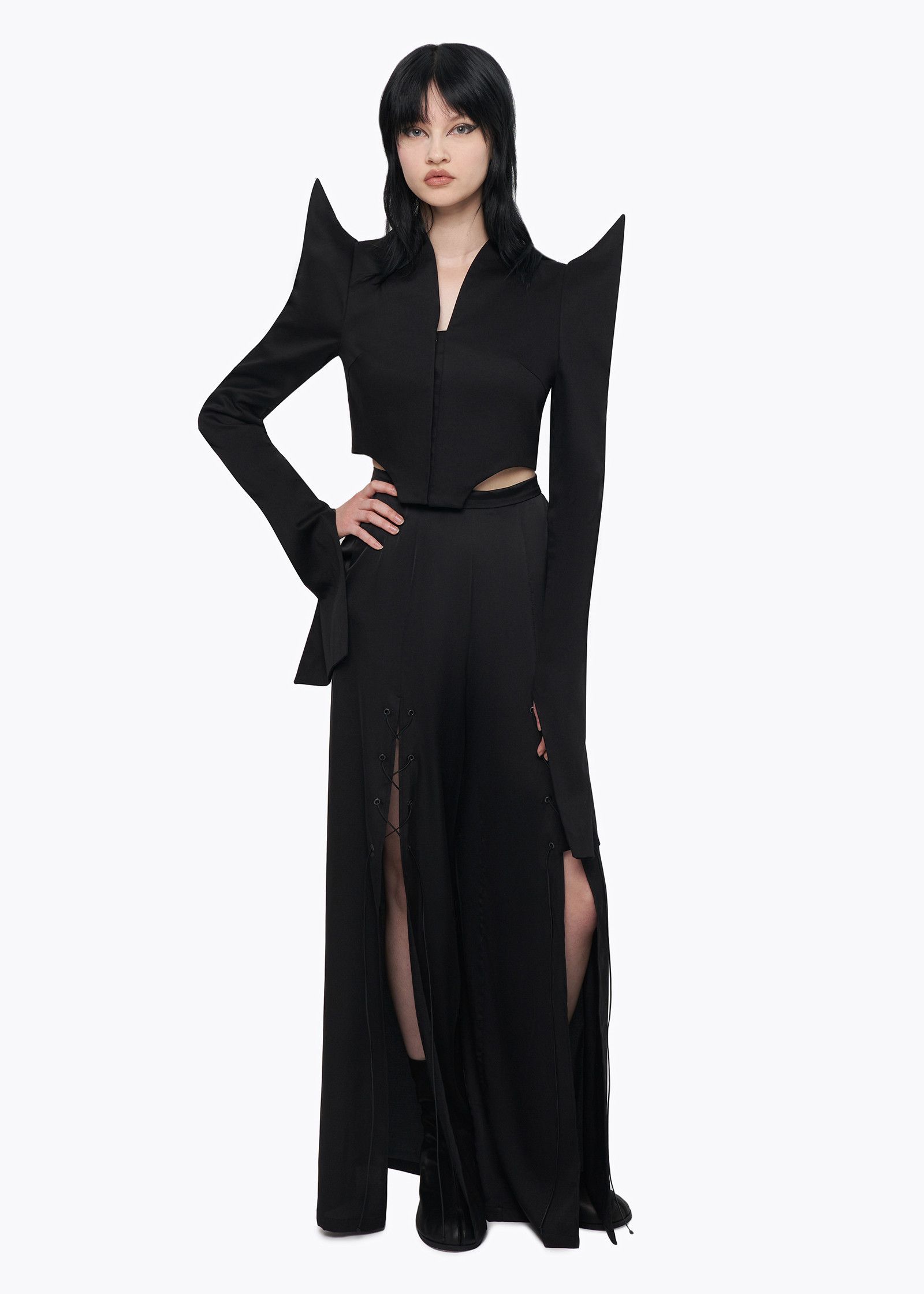 Bat Norton JACKET WITH ACCENT SHOULDERS NIGHTOUT. BLACK Size XS / US 0-2 / IT 36-38 - 5 Thumbnail