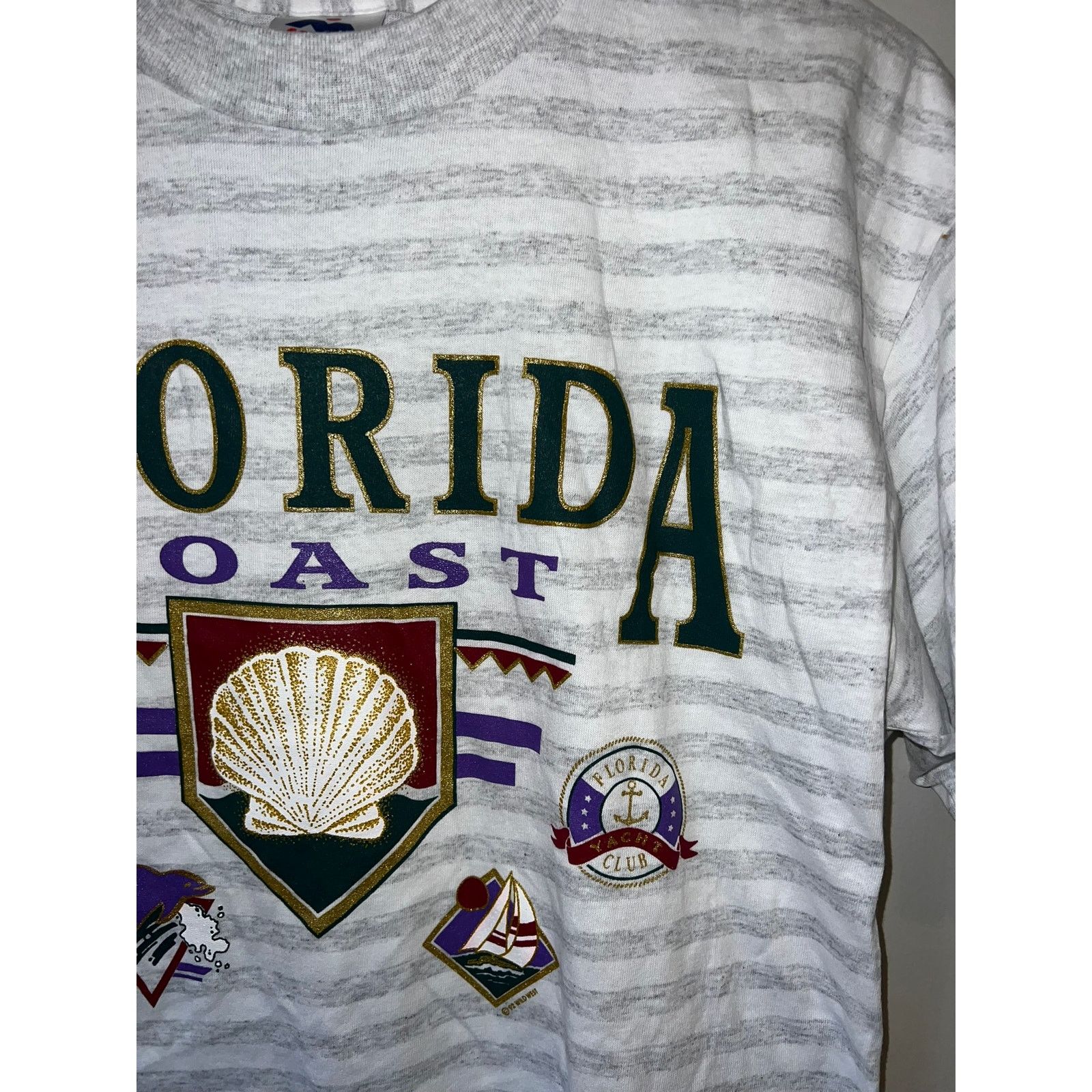 Vintage Vintage Florida Shirt Coast FL Sailor Club Tee VTG 90s L Size US L / EU 52-54 / 3 - 3 Thumbnail