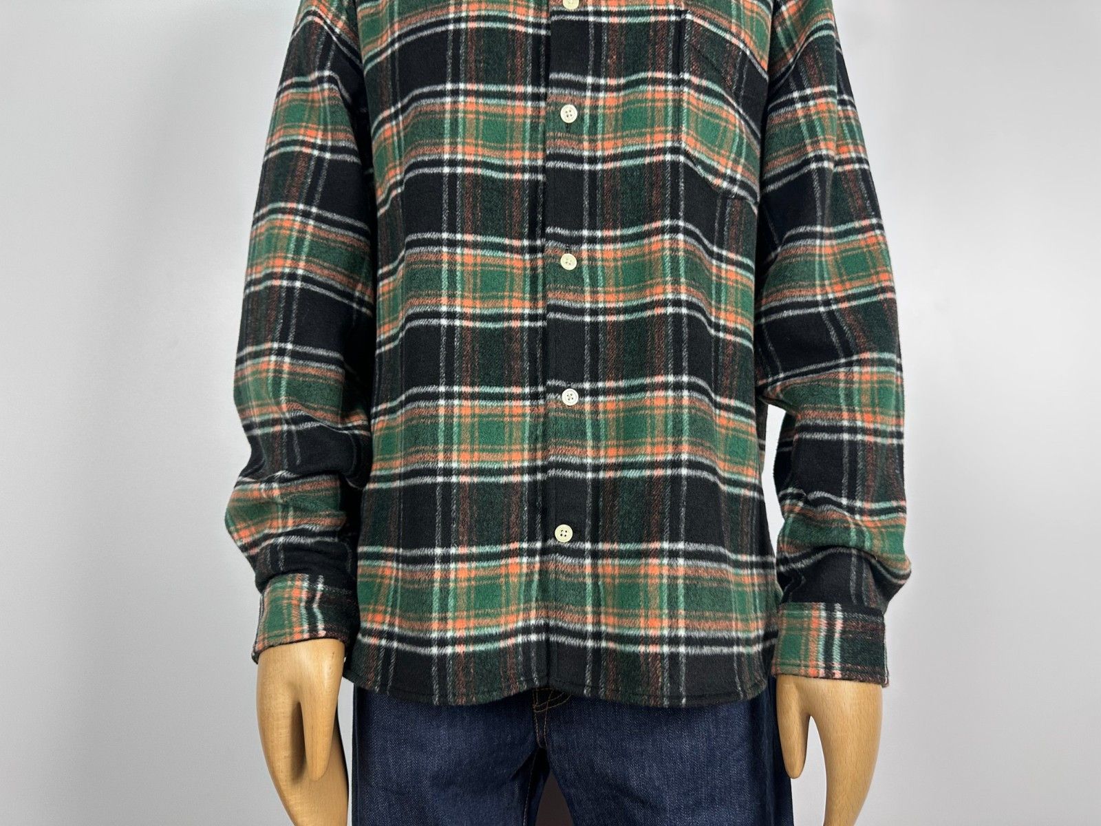 Allsaints AllsaInts Commune Checked Wool Shirt Green Black Size XXL Size US XXL / EU 58 / 5 - 3 Thumbnail