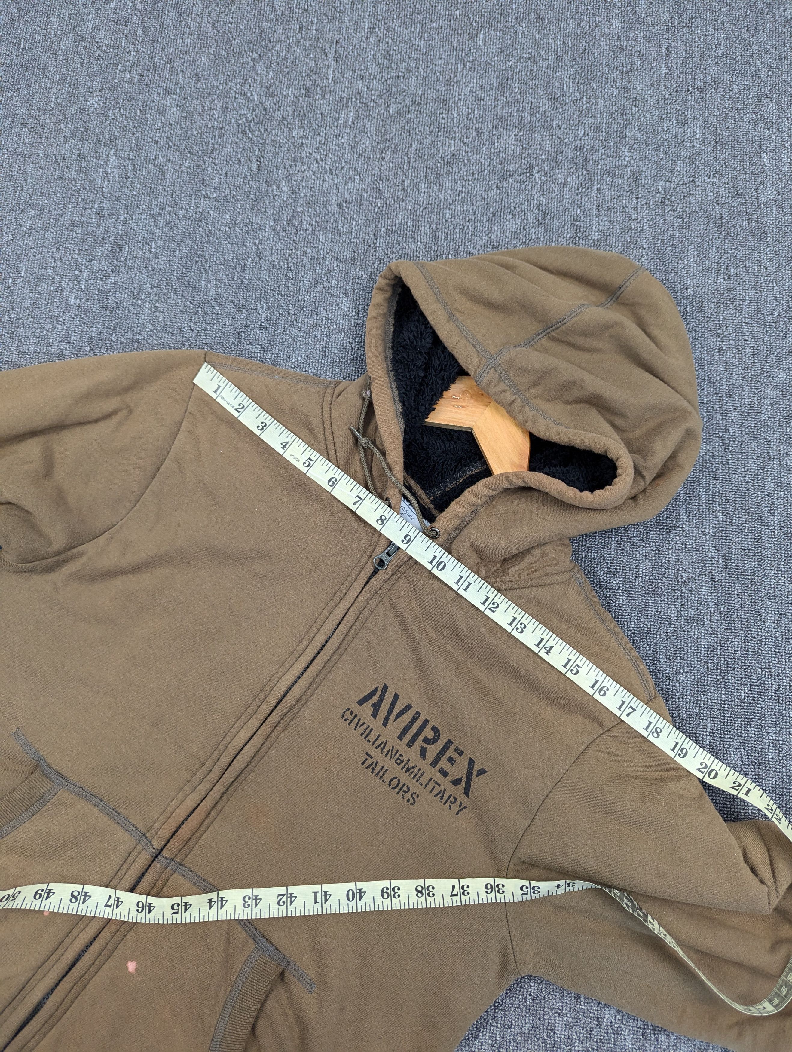 Avirex Avirex U.S.A Distressed Sherpa Lined Hoodie Zipper Size US M / EU 48-50 / 2 - 13 Thumbnail
