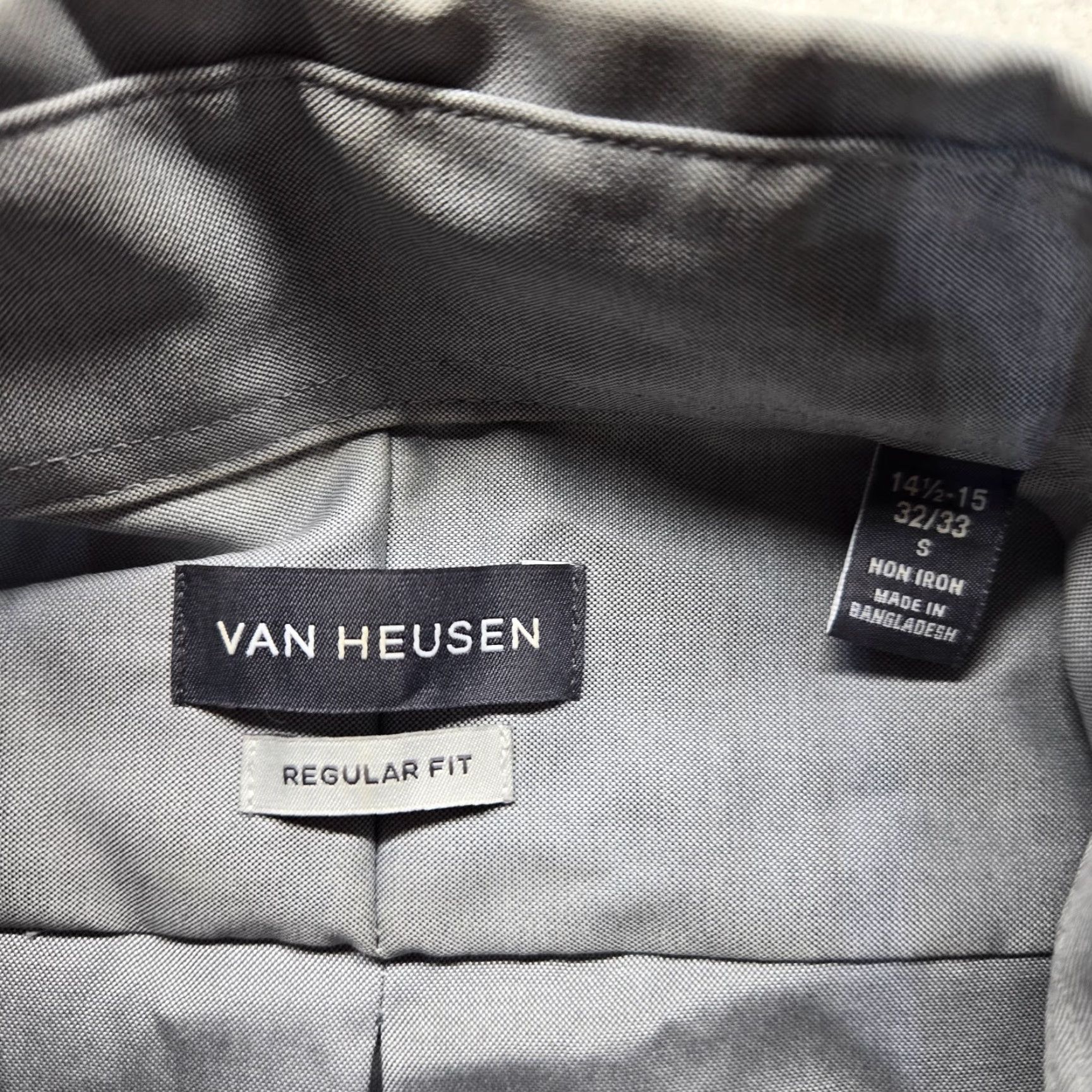 Van Heusen Van Heusen Shirt Adult Men's S Small Gray Button Up 14.5 15 Size US S / EU 44-46 / 1 - 3 Thumbnail