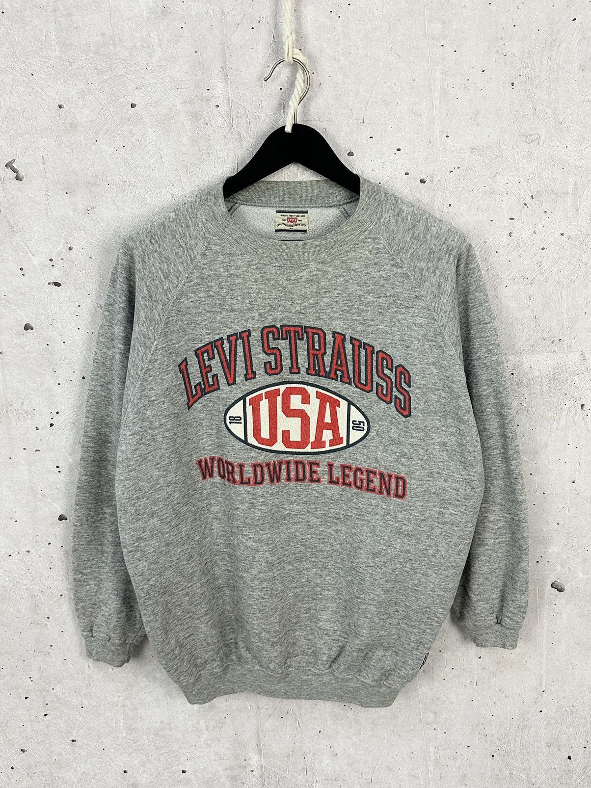 Levi's Vintage Levi’s Worldwide Legend Made in USA Grey Sweatshirt Size US M / EU 48-50 / 2 - 1 Thumbnail