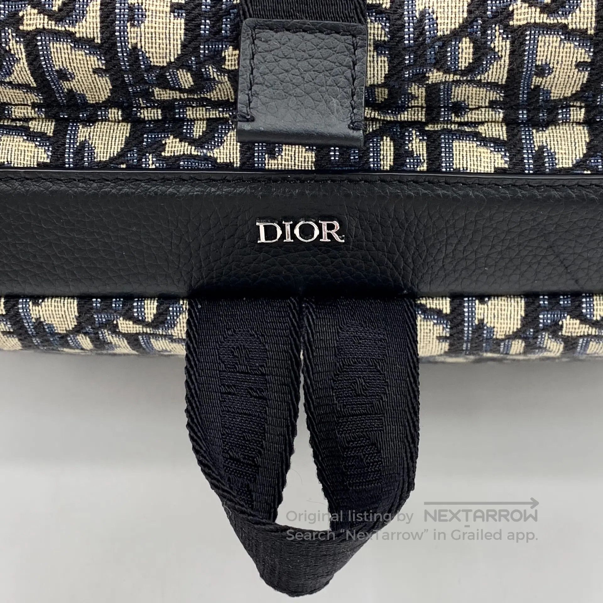 Dior Dior Color-Blocked Logo Jacquard Full-Print Cowhide Backpa Size ONE SIZE - 9 Thumbnail
