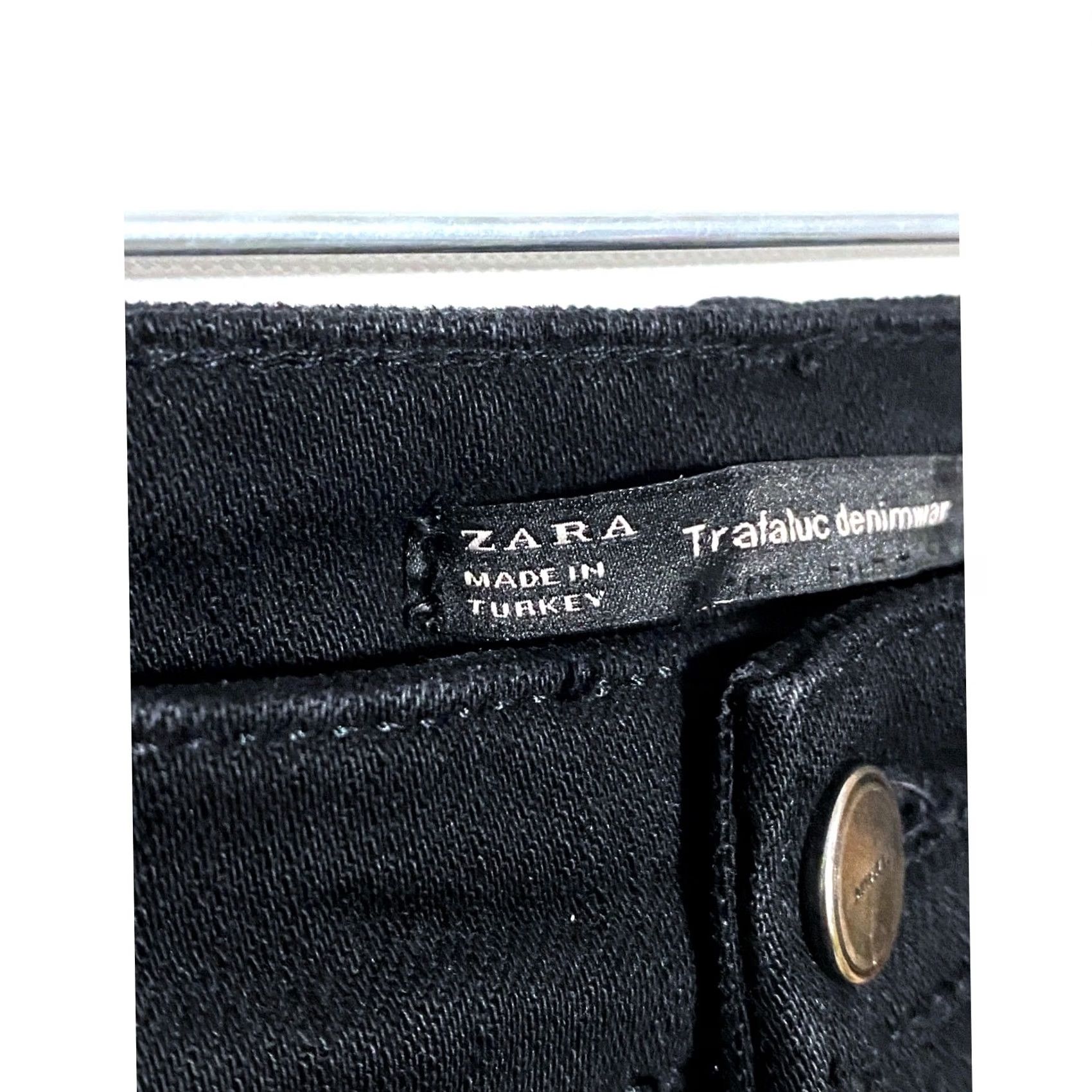 Zara Zara Trafaluc Denimwear Black Skinny Jeans White Side Striped Womens 6 Stretch Regular 16 Waist 27 Hips 33 Inseam 28.5 Size 38" / US 16 / IT 52 - 4 Thumbnail