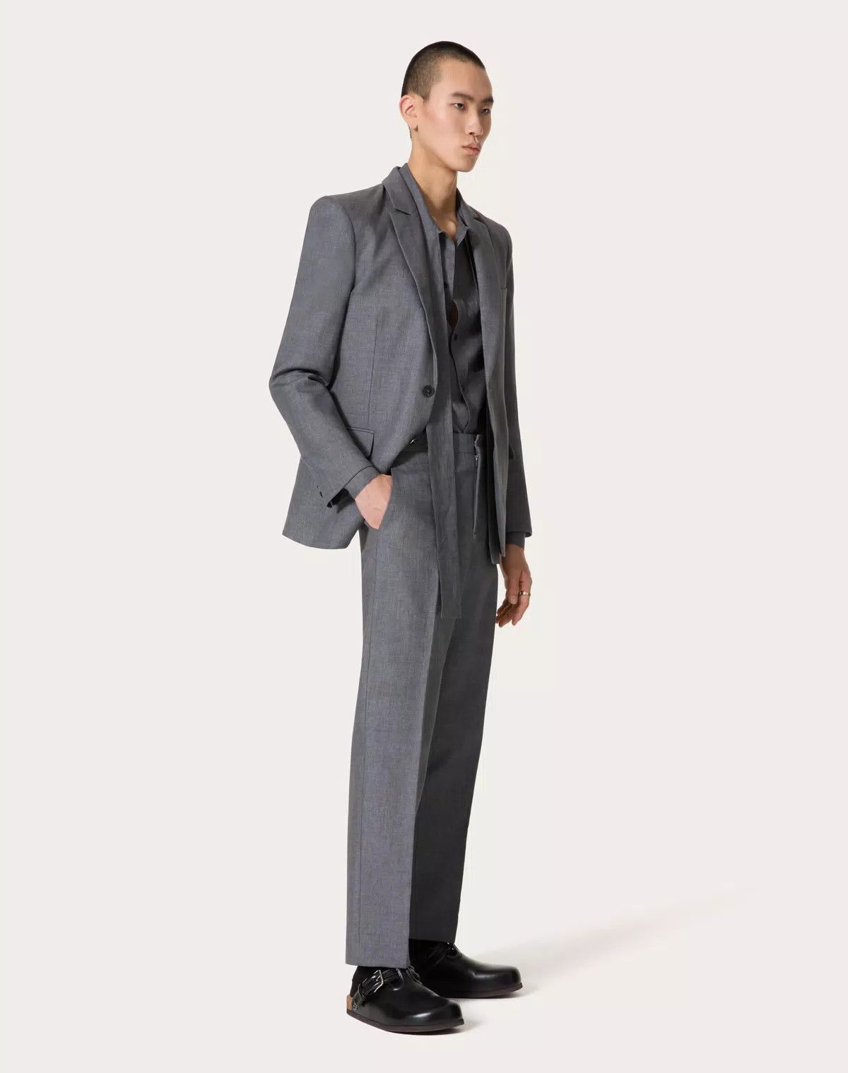 Valentino oc11z0625 Linen Trousers in Medium Grey Size US 32 / EU 48 - 2 Thumbnail