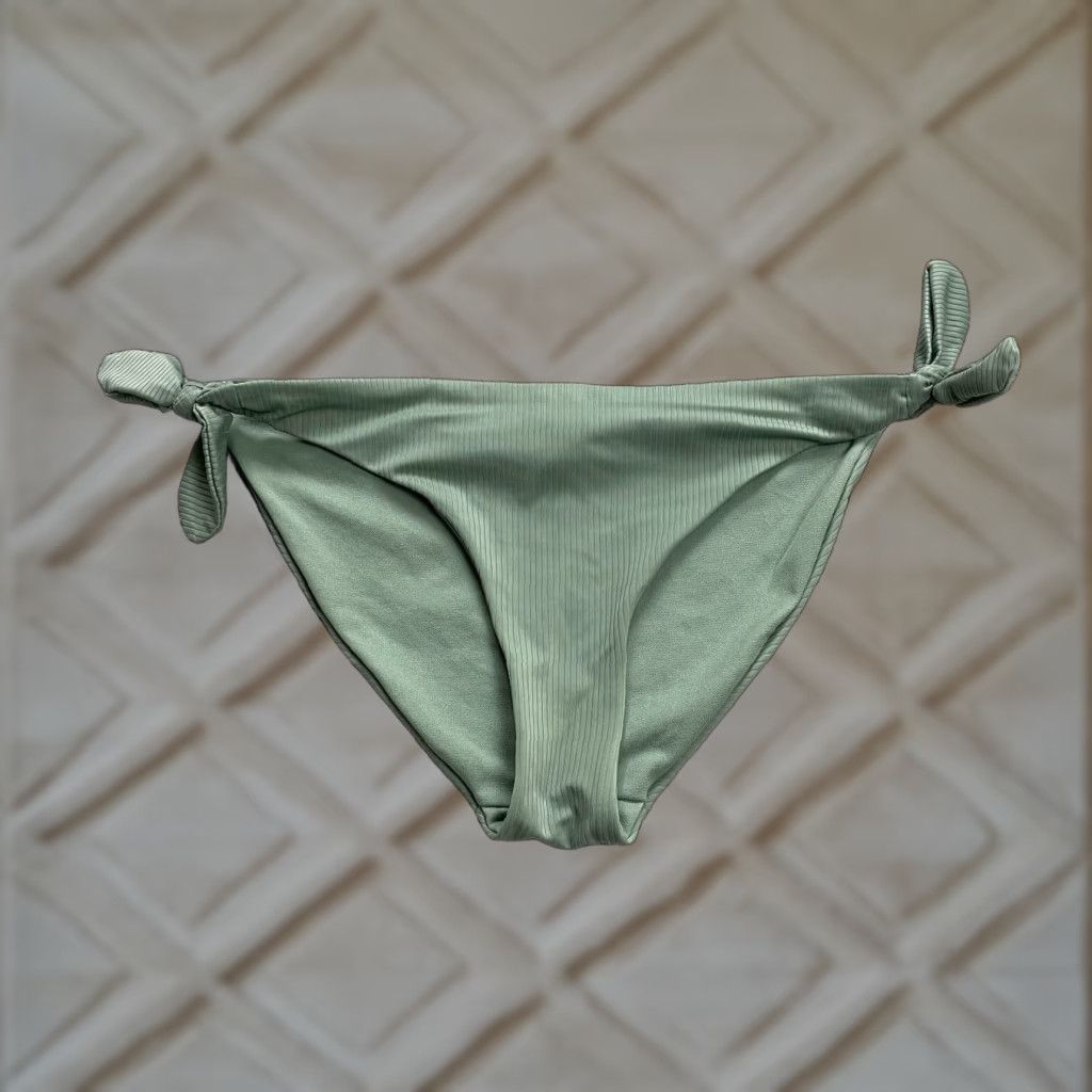 Vintage VINTAGE No Boundaries Women's Bikini Bottom Summer Beach Swimwear Small Pastel Green Side Tie Nylon Spandex Size 32" / US 10 / IT 46 - 1 Thumbnail