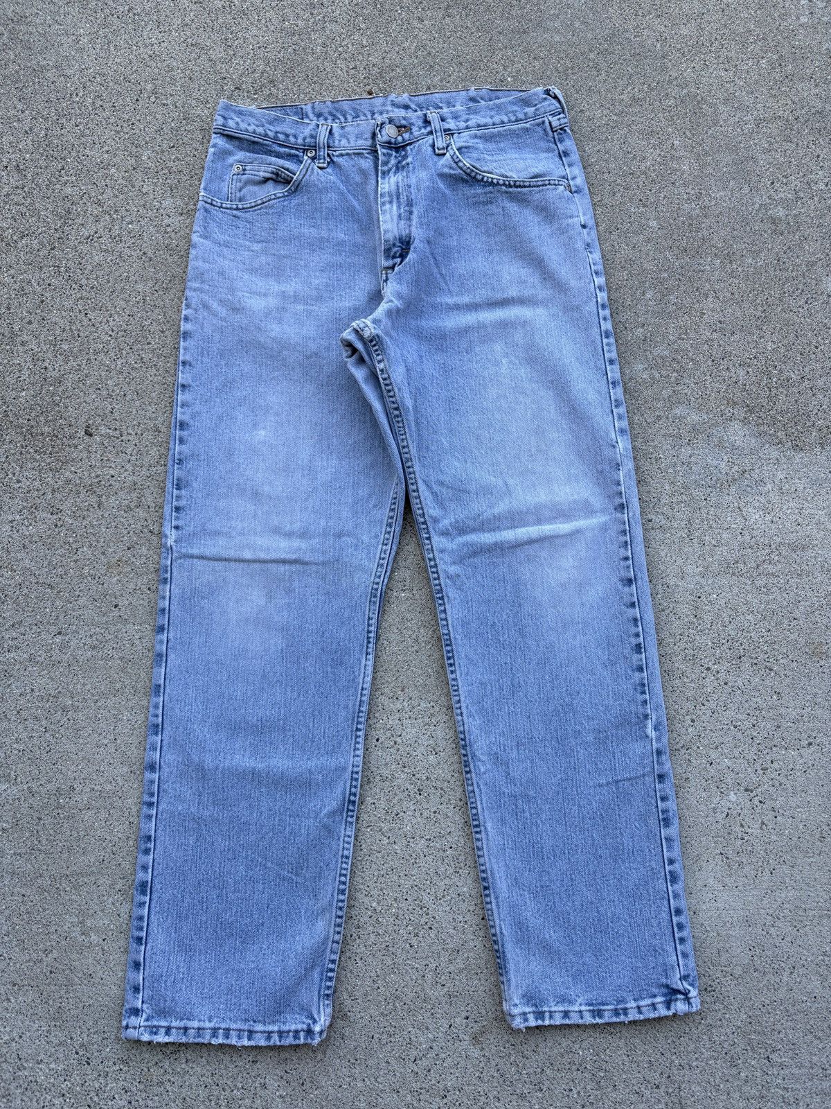 Vintage × Wrangler Vintage 1990 Wrangler Light Indigo Relaxed Fit Pants Size 34 Size US 34 / EU 50 - 1 Thumbnail