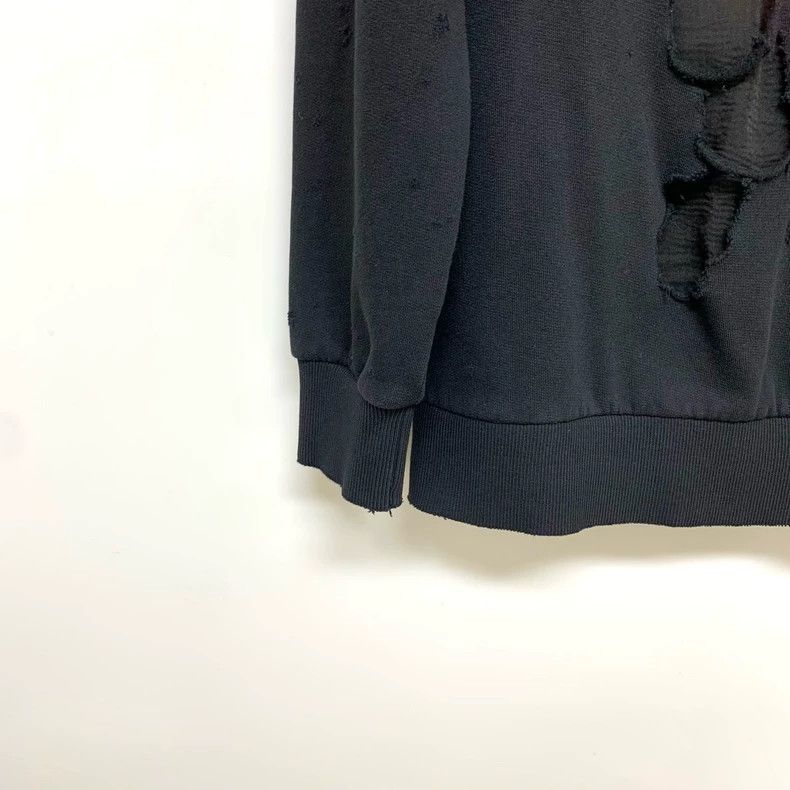 Givenchy Givenchy Black Ripped Sweatshirt 2506-Nextarrow Size US S / EU 44-46 / 1 - 7 Thumbnail