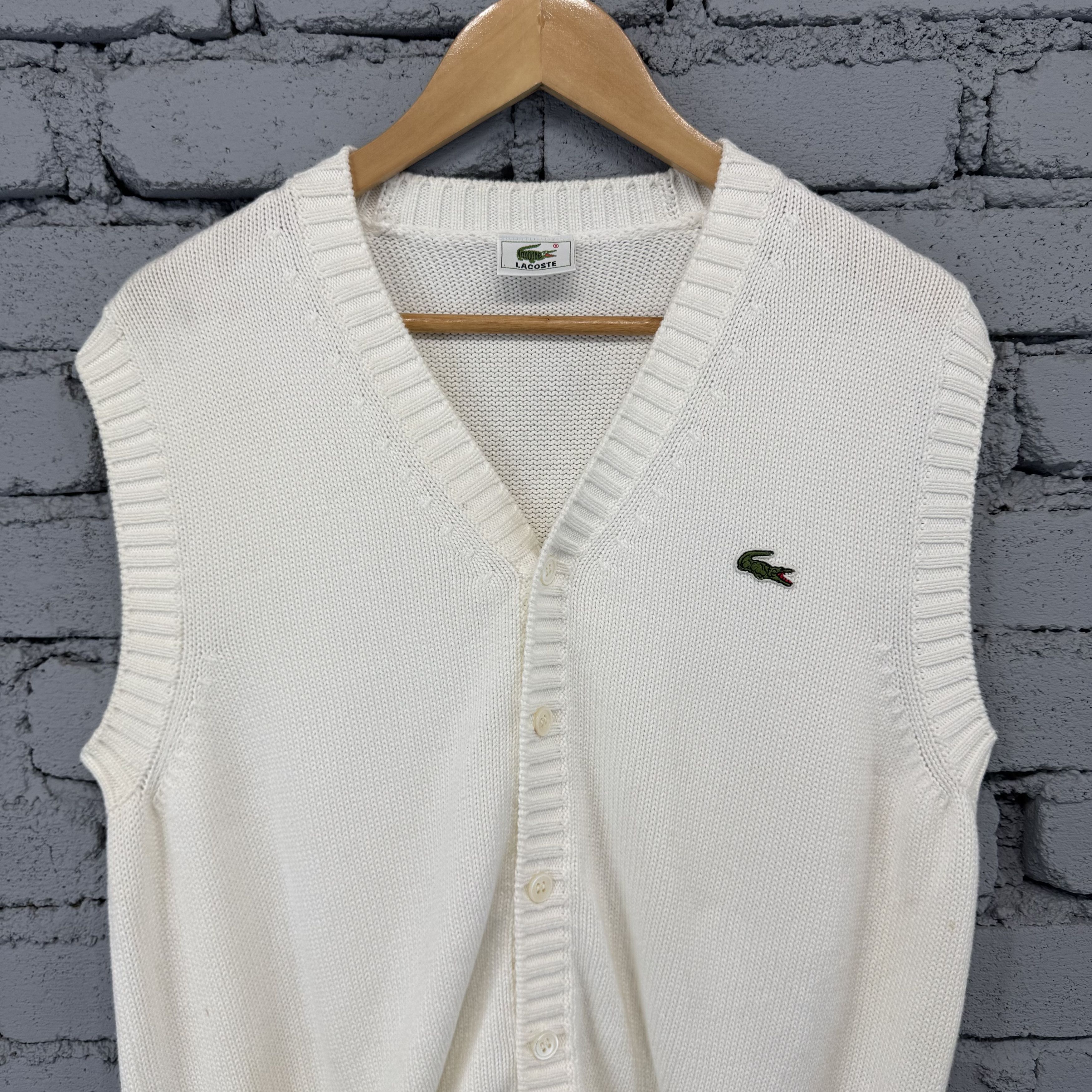 Lacoste Vintage Lacoste Knit Vest Sleeve Less Streetwear Size US L / EU 52-54 / 3 - 3 Thumbnail