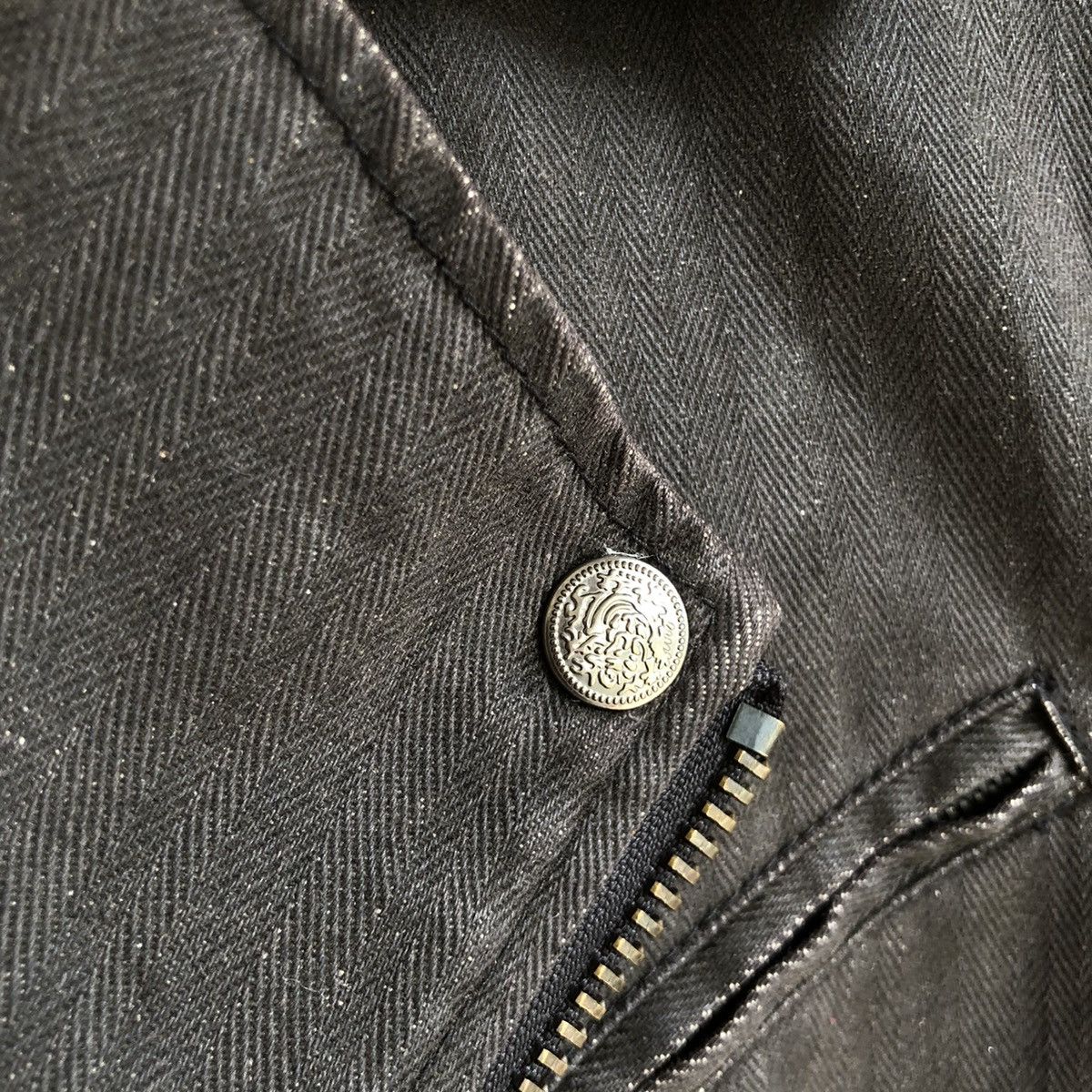 Japanese Brand AGATE denim biker jacket Size US L / EU 52-54 / 3 - 8 Thumbnail