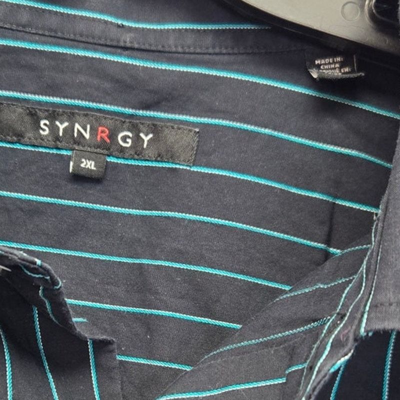 Other Synrgy Mens 2XL Cotton Striped Long Sleeve Button Up Shirt Size US XXL / EU 58 / 5 - 4 Thumbnail