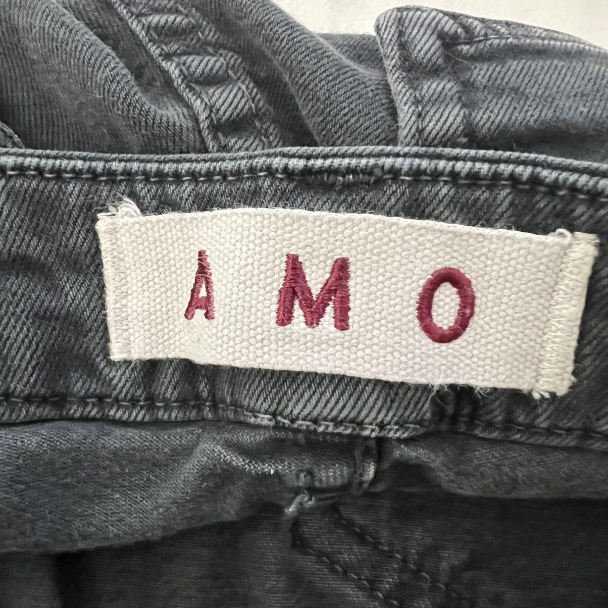 AMO AMO Easy Army Trouser Washed Black Utility Pocket Raw Hem Size 27" / US 4 / IT 40 - 4 Thumbnail