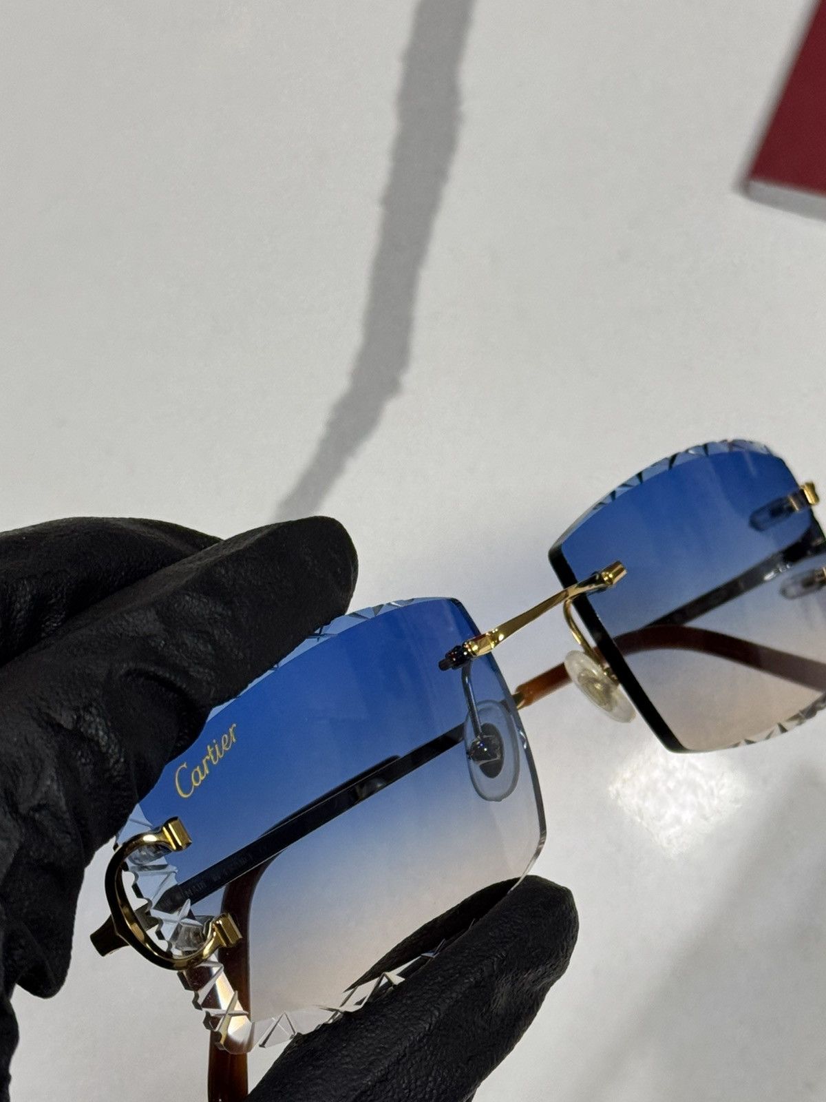 Cartier Cartier CT00920 001 Big C Frames w/ Custom Diamond Cut Lens Size ONE SIZE - 19 Thumbnail