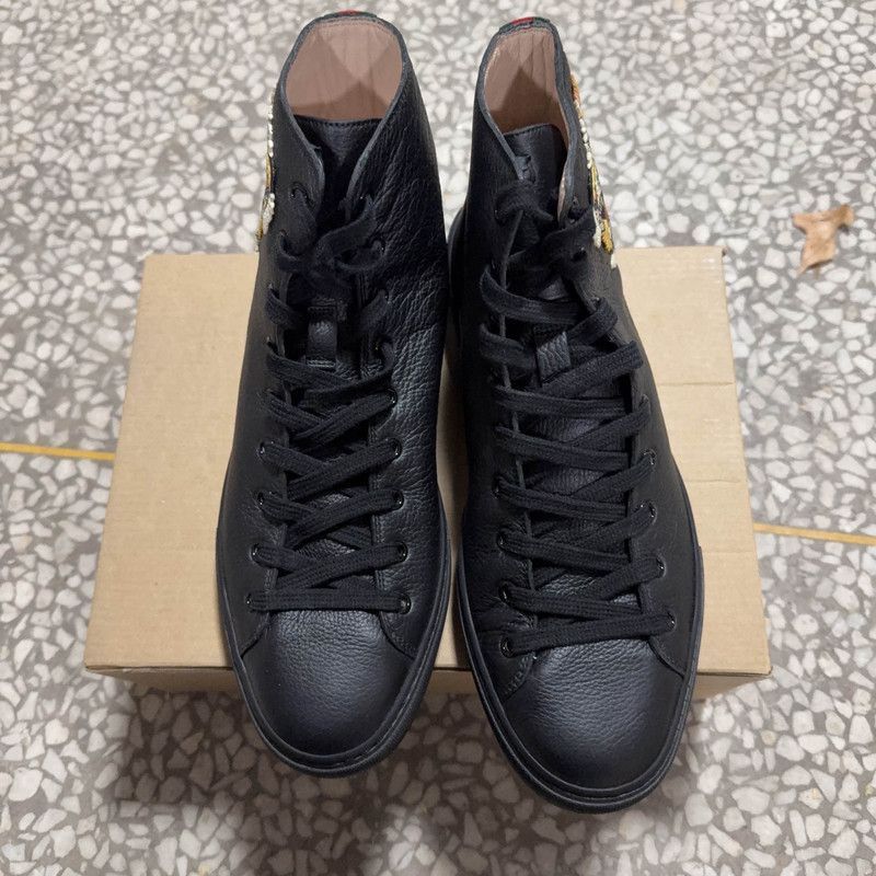 Gucci Gucci Black Tiger Head High-Top Sneakers - Size US 9.5 / EU 42-43 - 2 Thumbnail