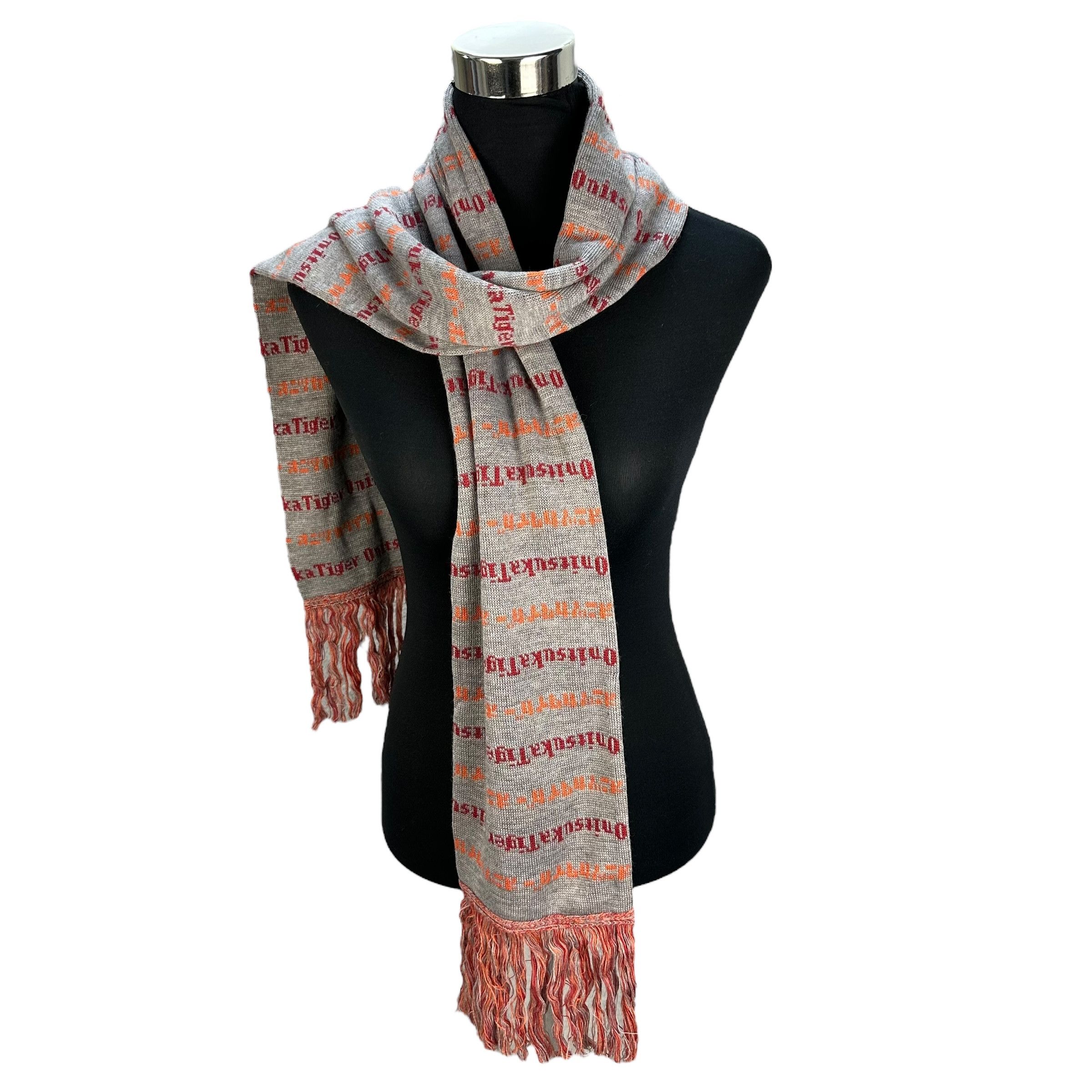 Onitsuka Tiger ONITSUKA TIGER Allover Logo Muffler Neckwear #A62-1489 Size ONE SIZE - 1 Thumbnail