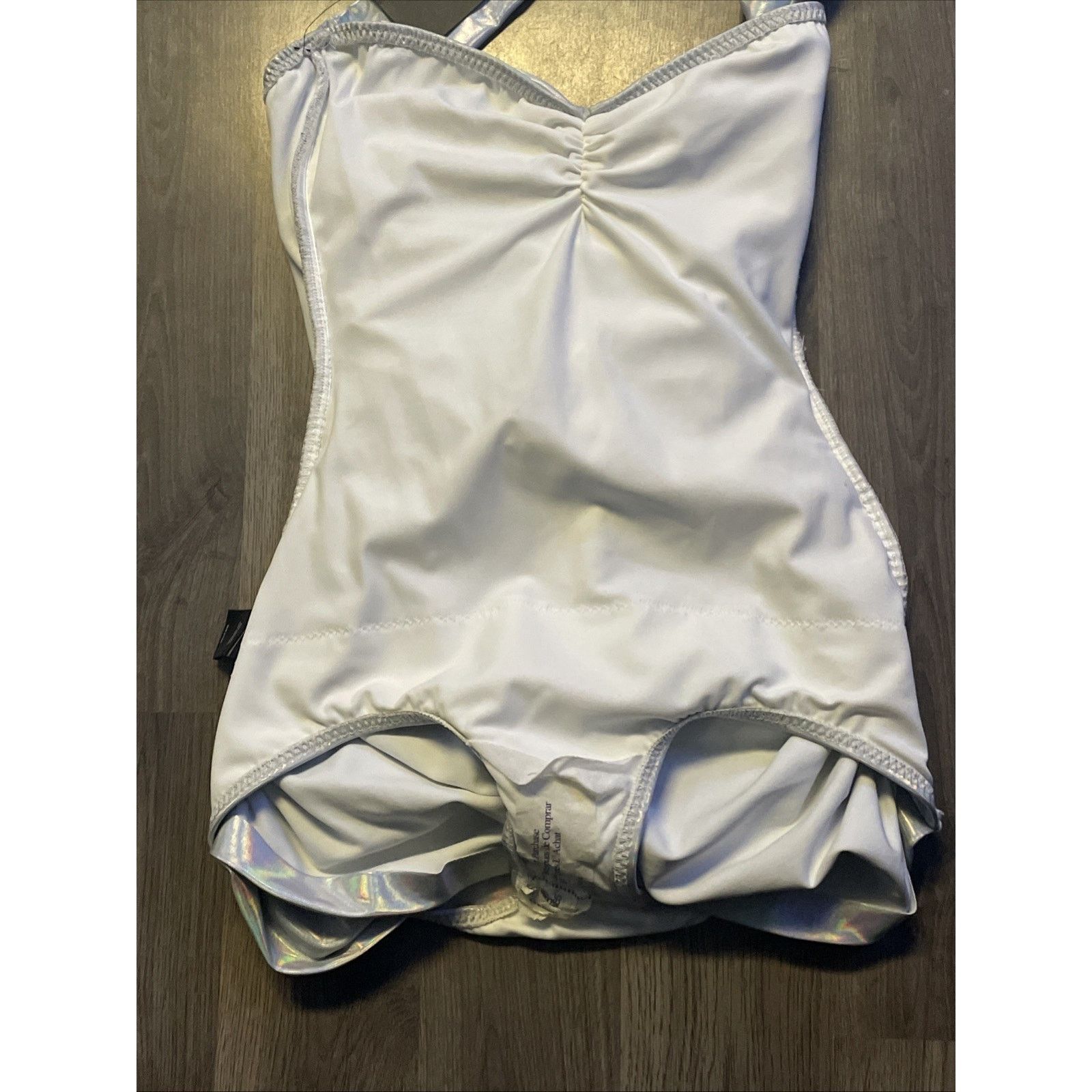 Norma Kamali Norma Kamali Bill Mio Swimsuit XS NWT Silver Iridescent Size ONE SIZE - 16 Thumbnail