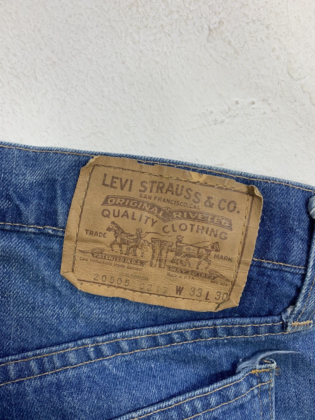 Levi's Vintage Clothing 70s 80s Levis Lot 20505-0217 Orange Tab Indigo Denim Jeans Size US 31 - 7 Thumbnail