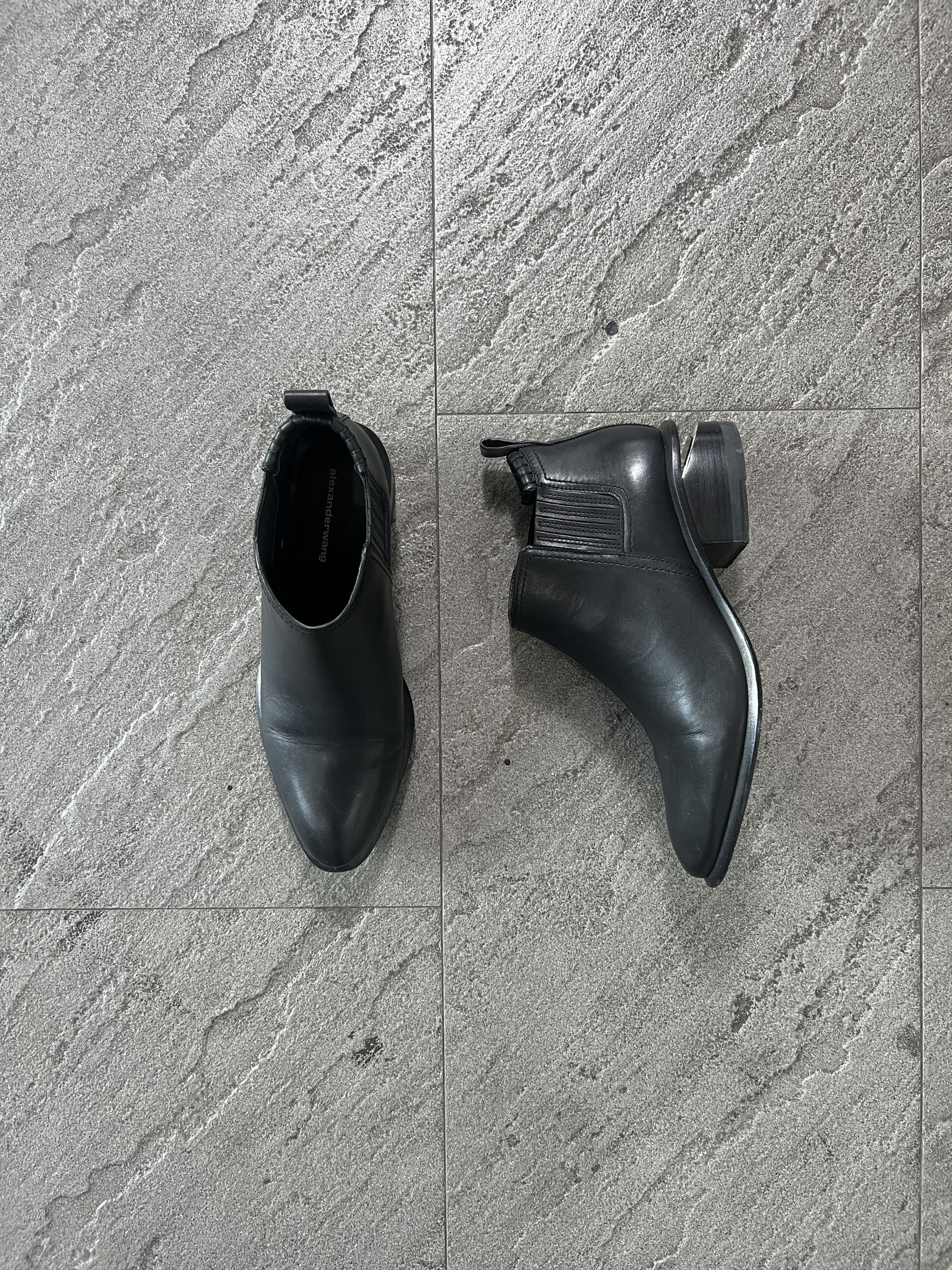 Alexander Wang Alexander Wang Black Leather Chelsea Boots EU38 Size US 8 / IT 38 - 1 Thumbnail