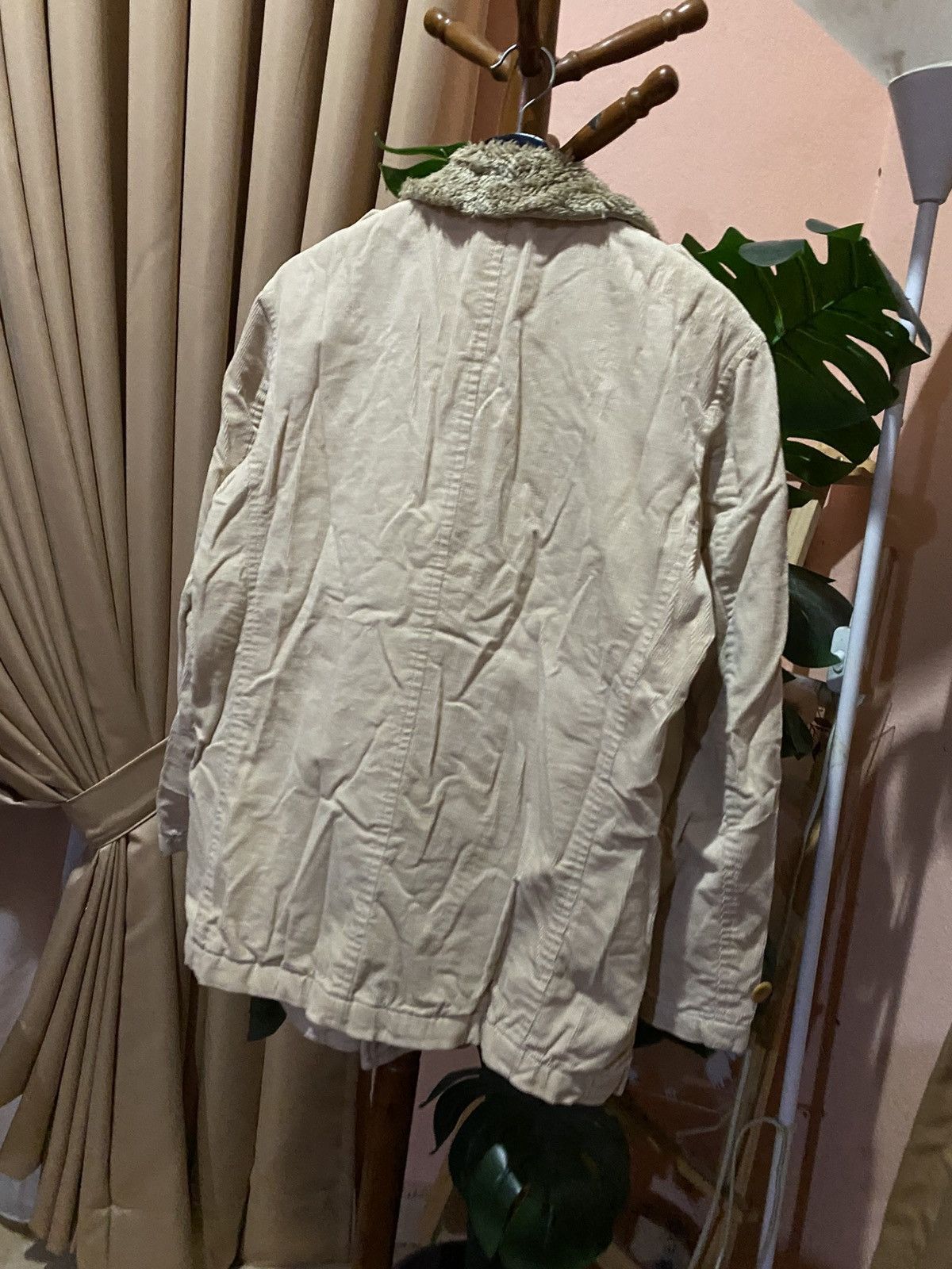 Paul Smith Paul Smith Beige Corduroy Sherpa Collar Double-Breasted Coat Size US M / EU 48-50 / 2 - 8 Thumbnail