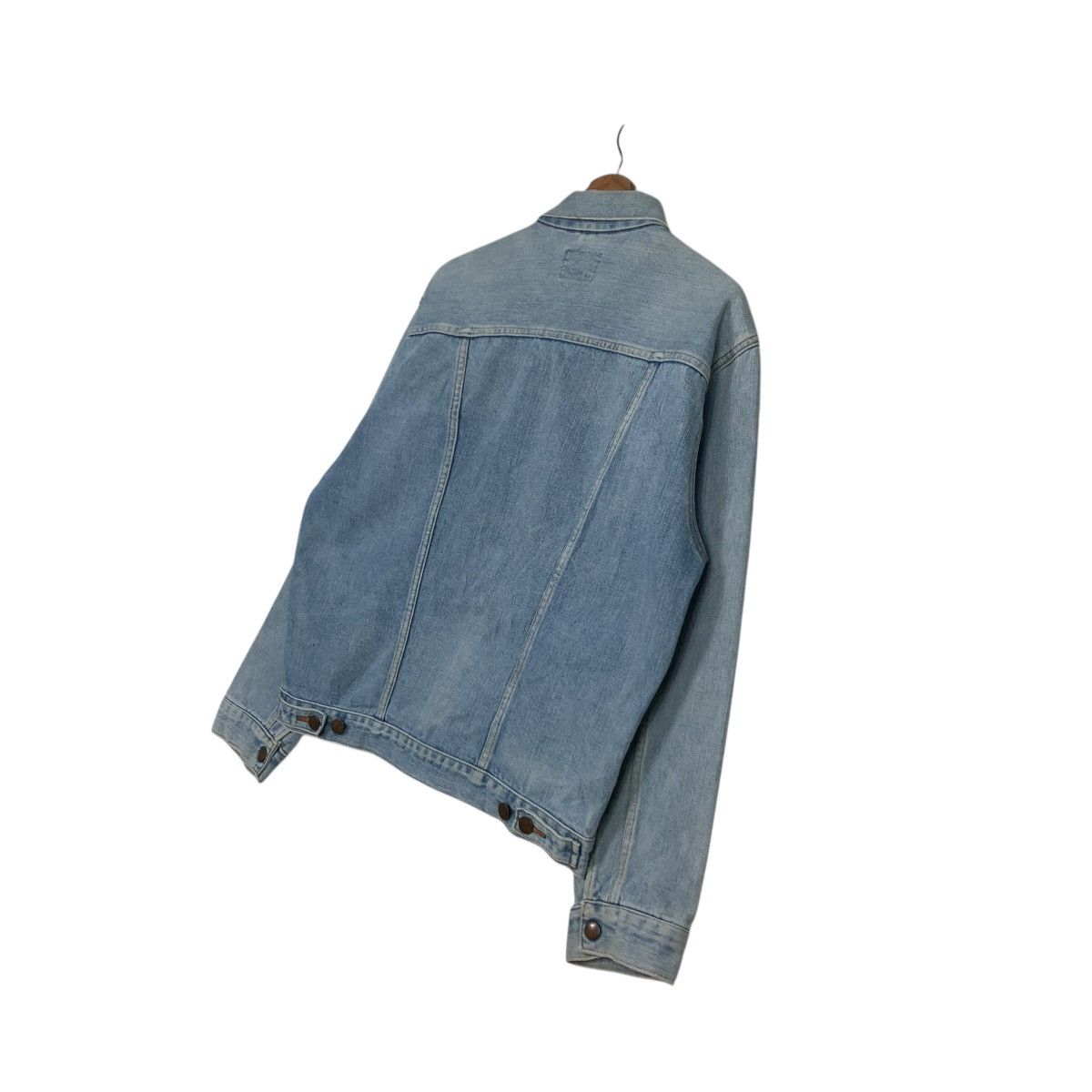 Wrangler 🔥14OZ BROKEN DENIM TRUCKER BIKER DENIM JACKET WRANGLER Size US M / EU 48-50 / 2 - 12 Thumbnail