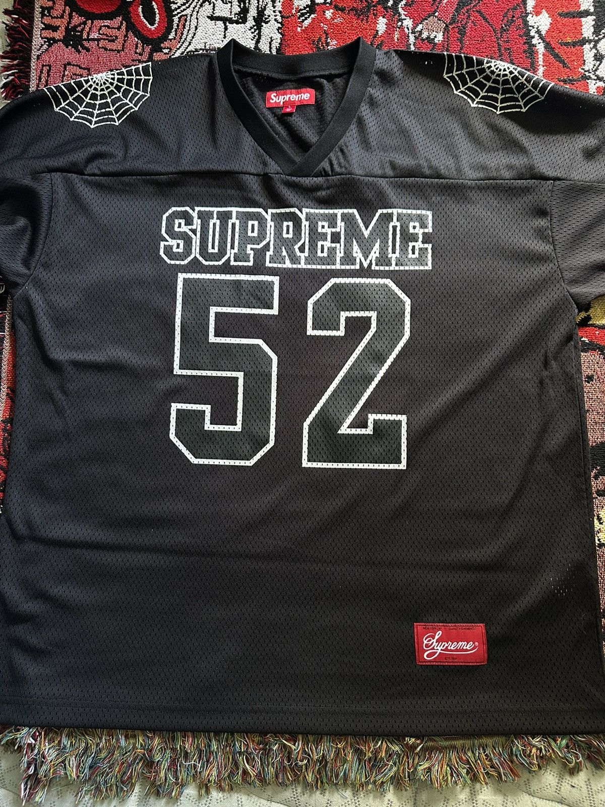 Streetwear × Supreme Supreme - spiderweb football jersey | Grailed