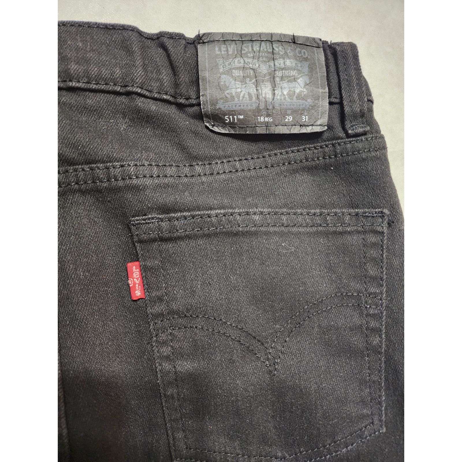 Levi's Levi's 511 Performance Slim Black Wash Size 18 Big Boys29x31 Size US 29 - 3 Thumbnail