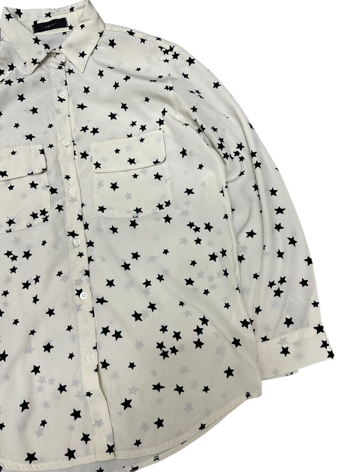 Issey Miyake 2000s LAUREN DOUBLE POCKET STARS DESIGN SHIRT BUTTON Size US M / EU 48-50 / 2 - 4 Thumbnail