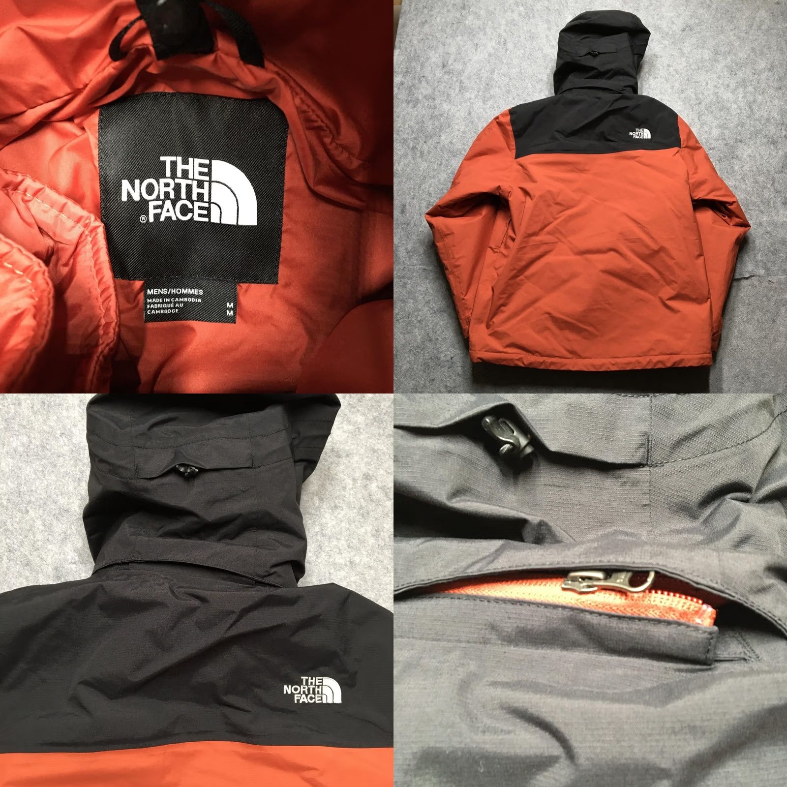 The North Face The North Face DryVent Jacket Mens M Orange 3 in 1 Hooded Waterproof Windproof Lined Pockets Zip Polyester Ski Snow Triclimate Size US M / EU 48-50 / 2 - 8 Thumbnail