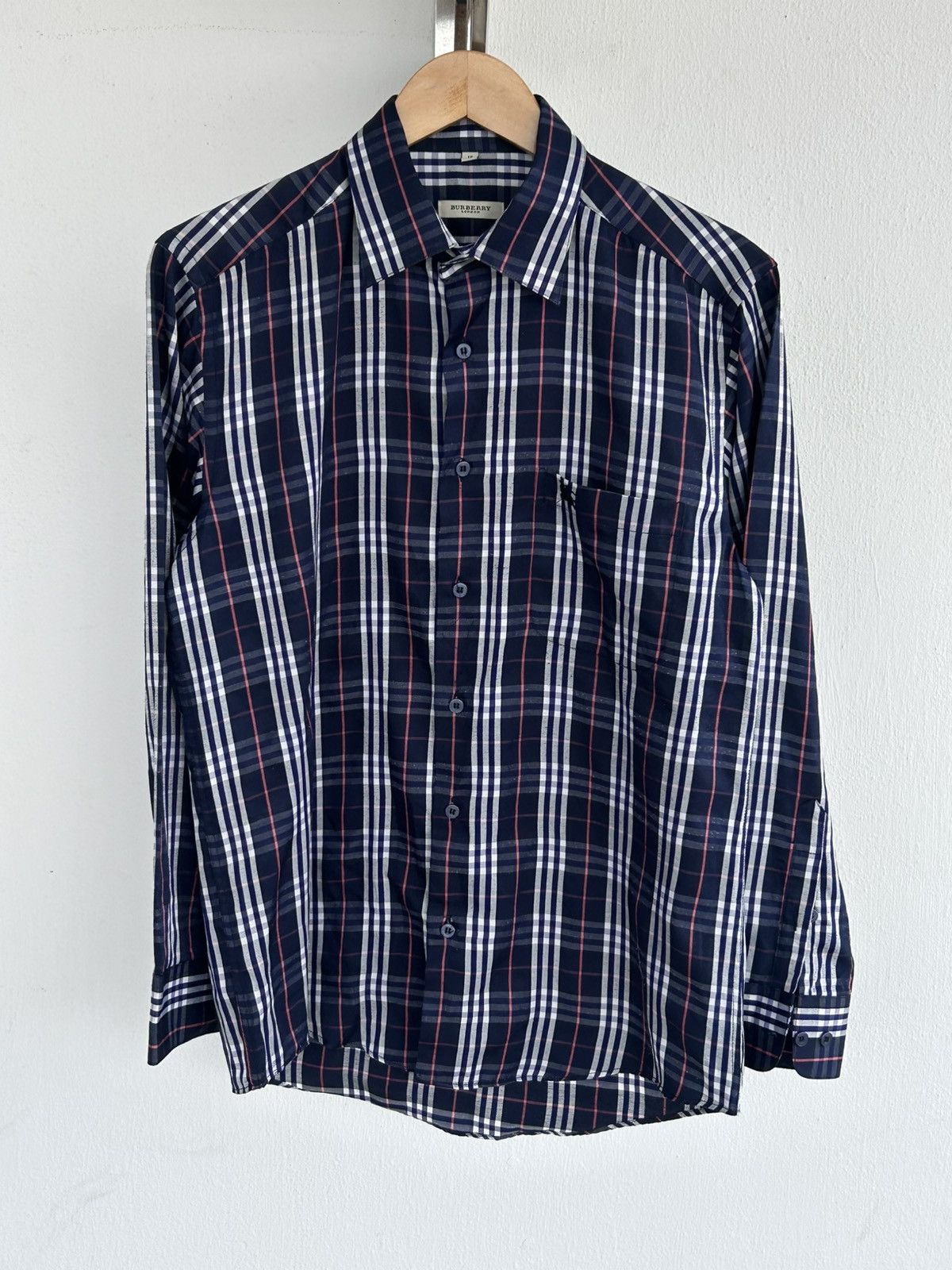 Burberry Burberry Checkered Vintage Button Up Shirt Size US L / EU 52-54 / 3 - 1 Thumbnail