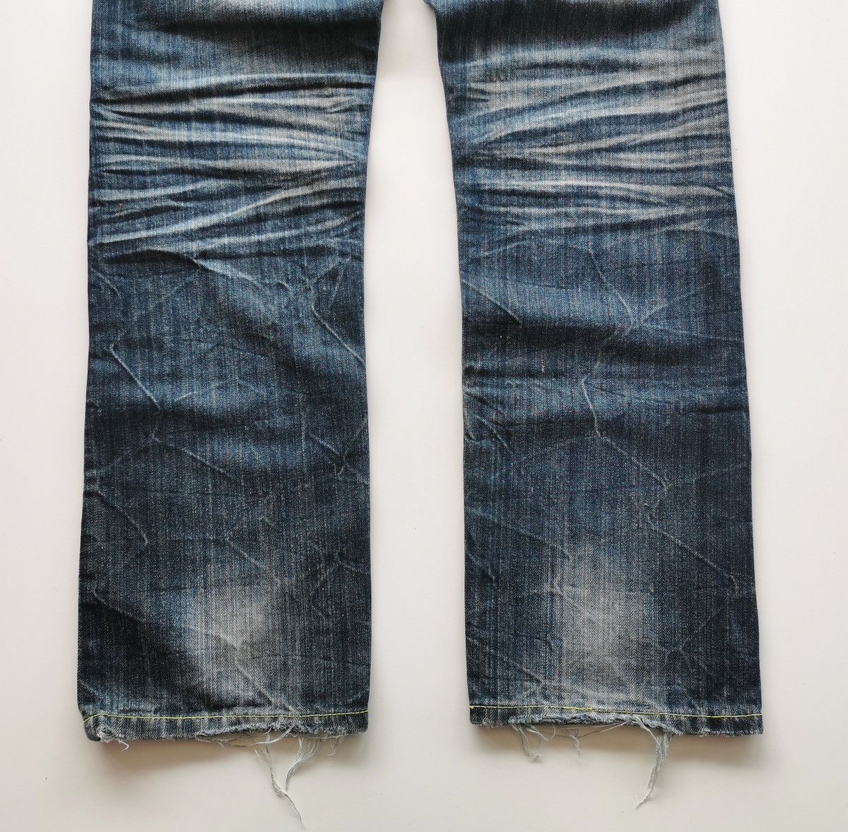 Japanese Brand Square Dark Distressed Jeans Size US 34 / EU 50 - 7 Thumbnail