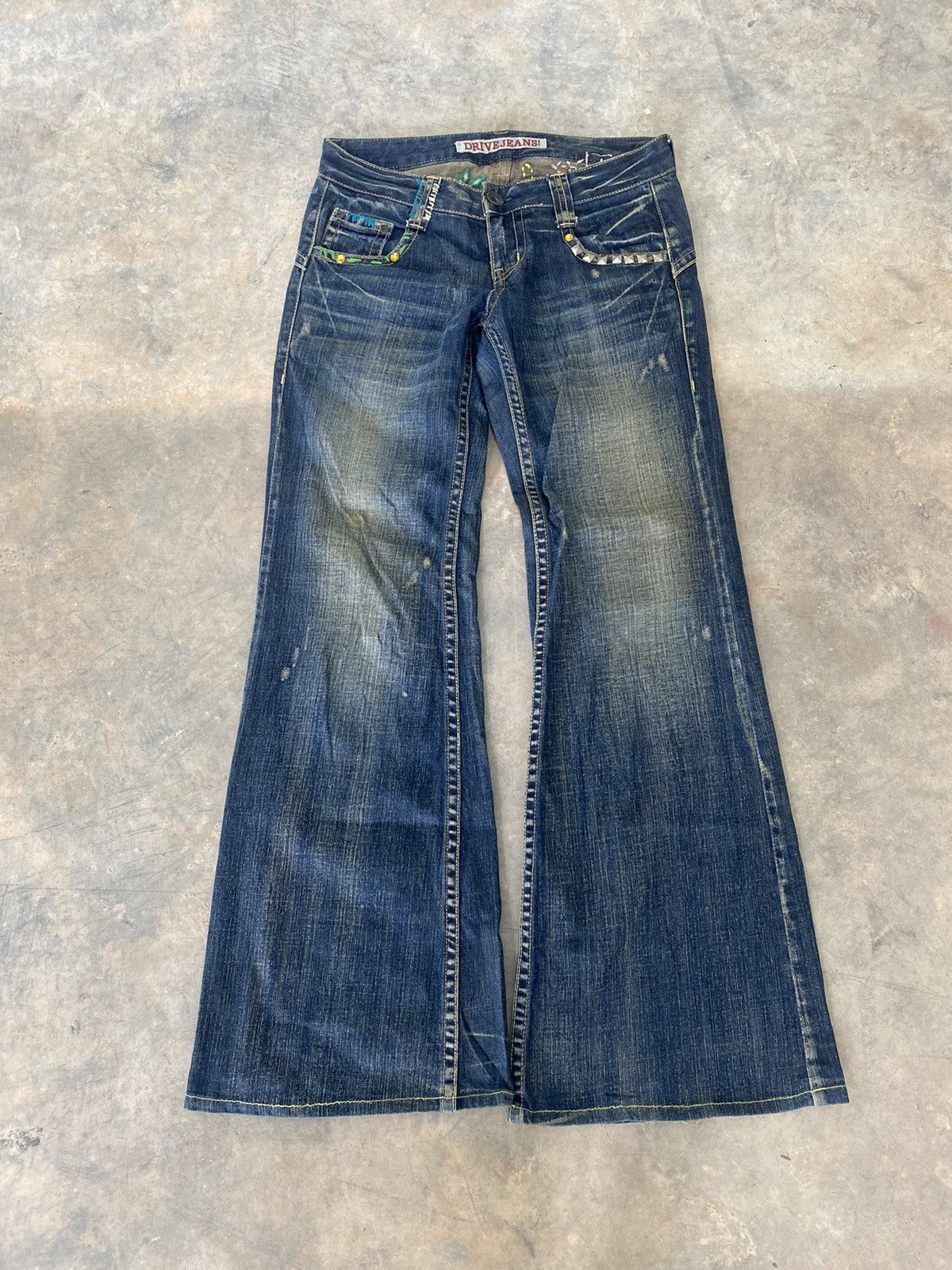 Hysteric Glamour Flare ☠️ Drive Jeans Mud Wash Punk Grunge Lgb Size US 30 / EU 46 - 2 Thumbnail