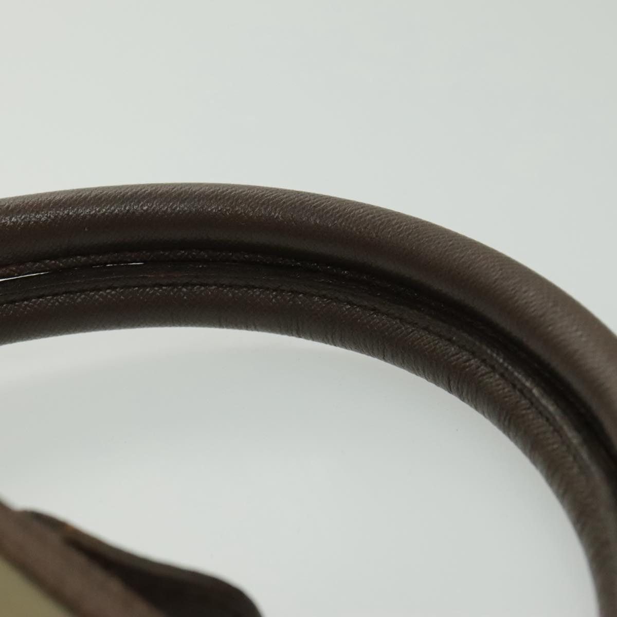 Burberry Nova Check Hand Bag Canvas Leather Brown Gold