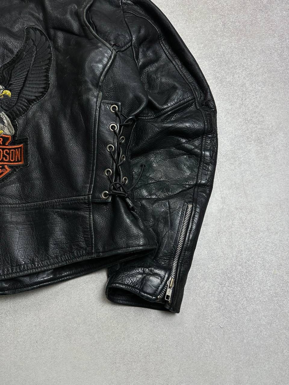 Genuine Leather Vintage Wilsons Leather Genuine Moto Harley Jacket L Size US L / EU 52-54 / 3 - 10 Thumbnail