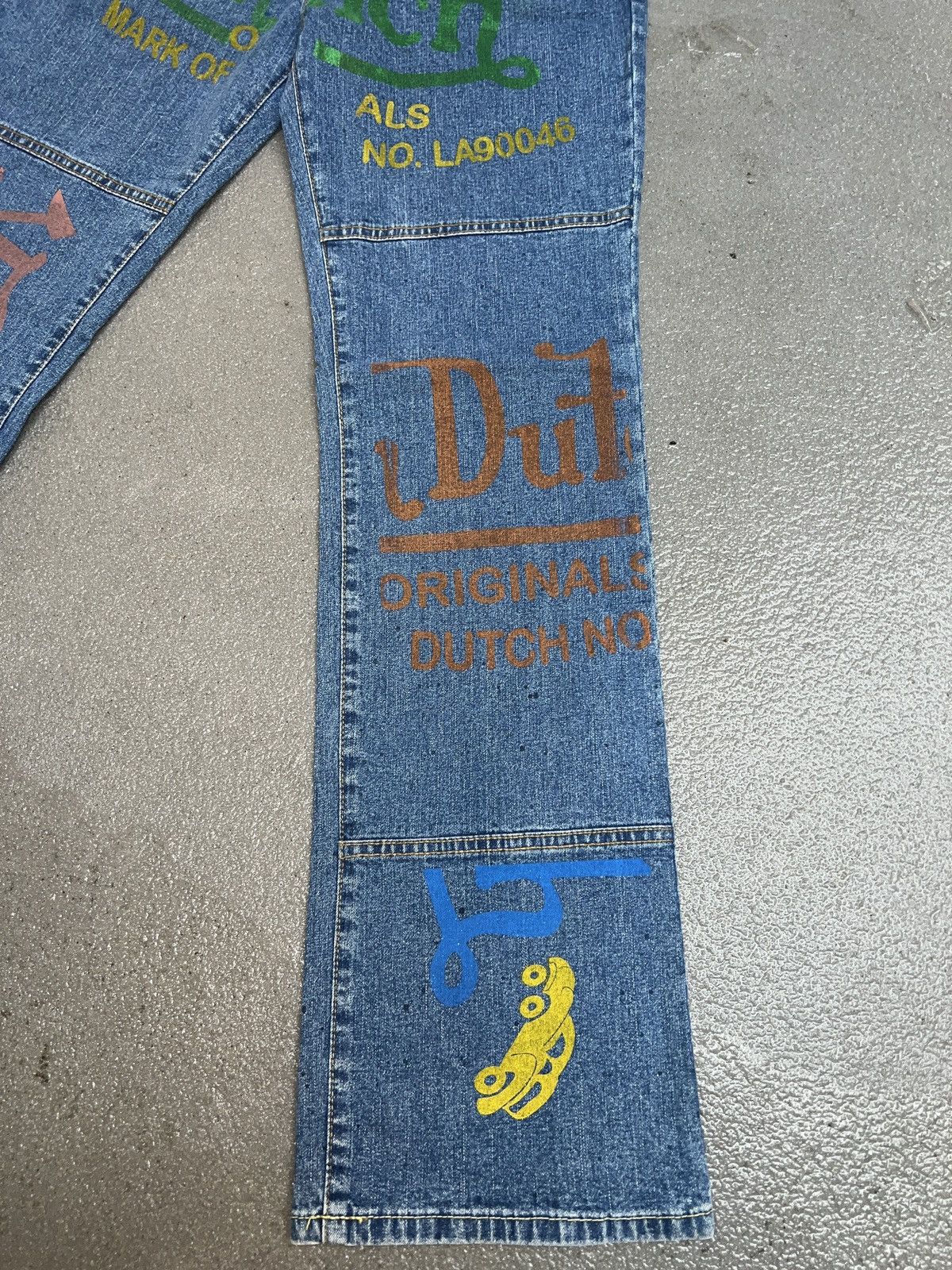 Vintage × Von Dutch Vintage y2k Von Dutch Big Print Sample Jeans Size 26" / US 2 / IT 38 - 4 Thumbnail