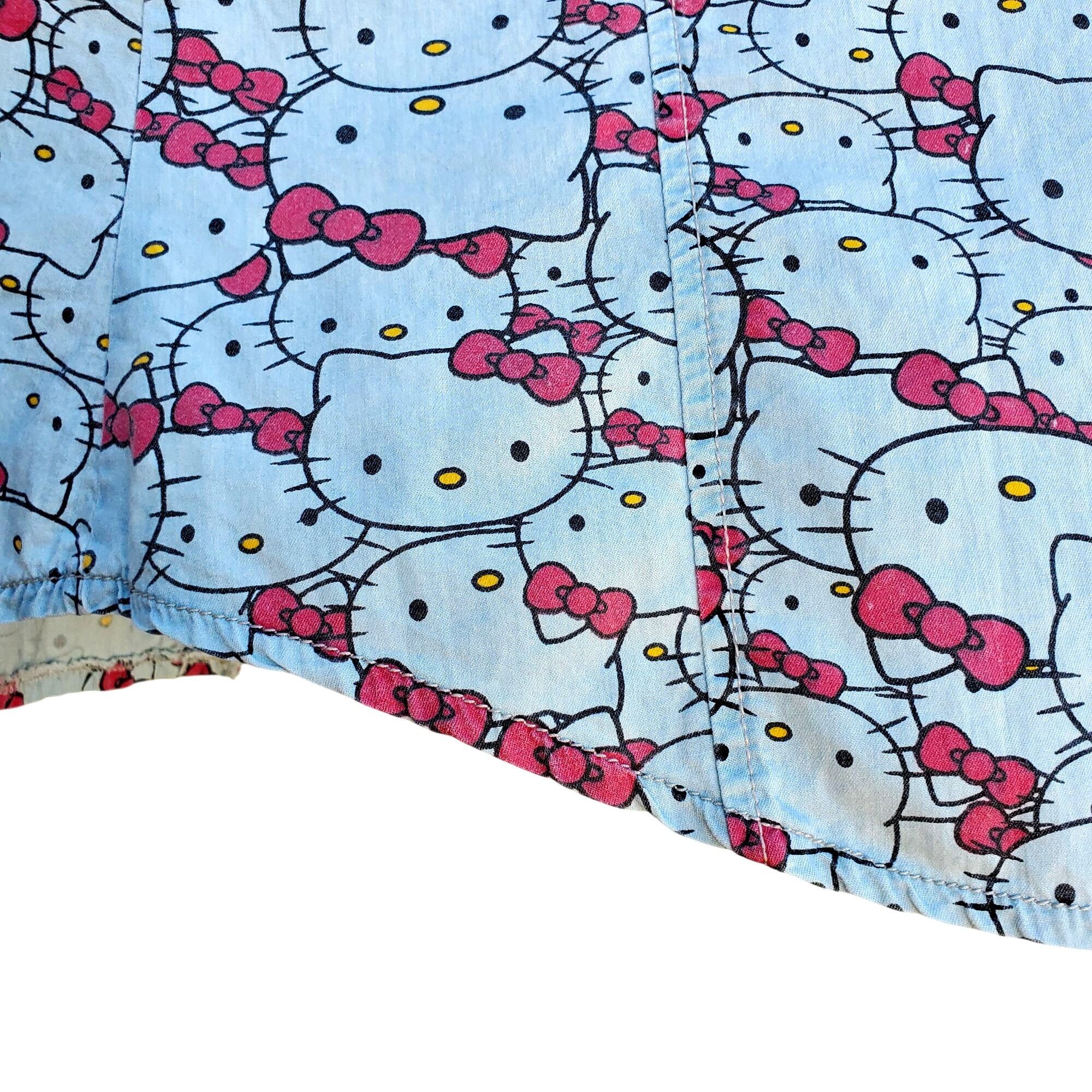Other Hello Kitty Pearl Snap Shirt Cotton Long Sleeve Western Wome Size S / US 4 / IT 40 - 8 Thumbnail