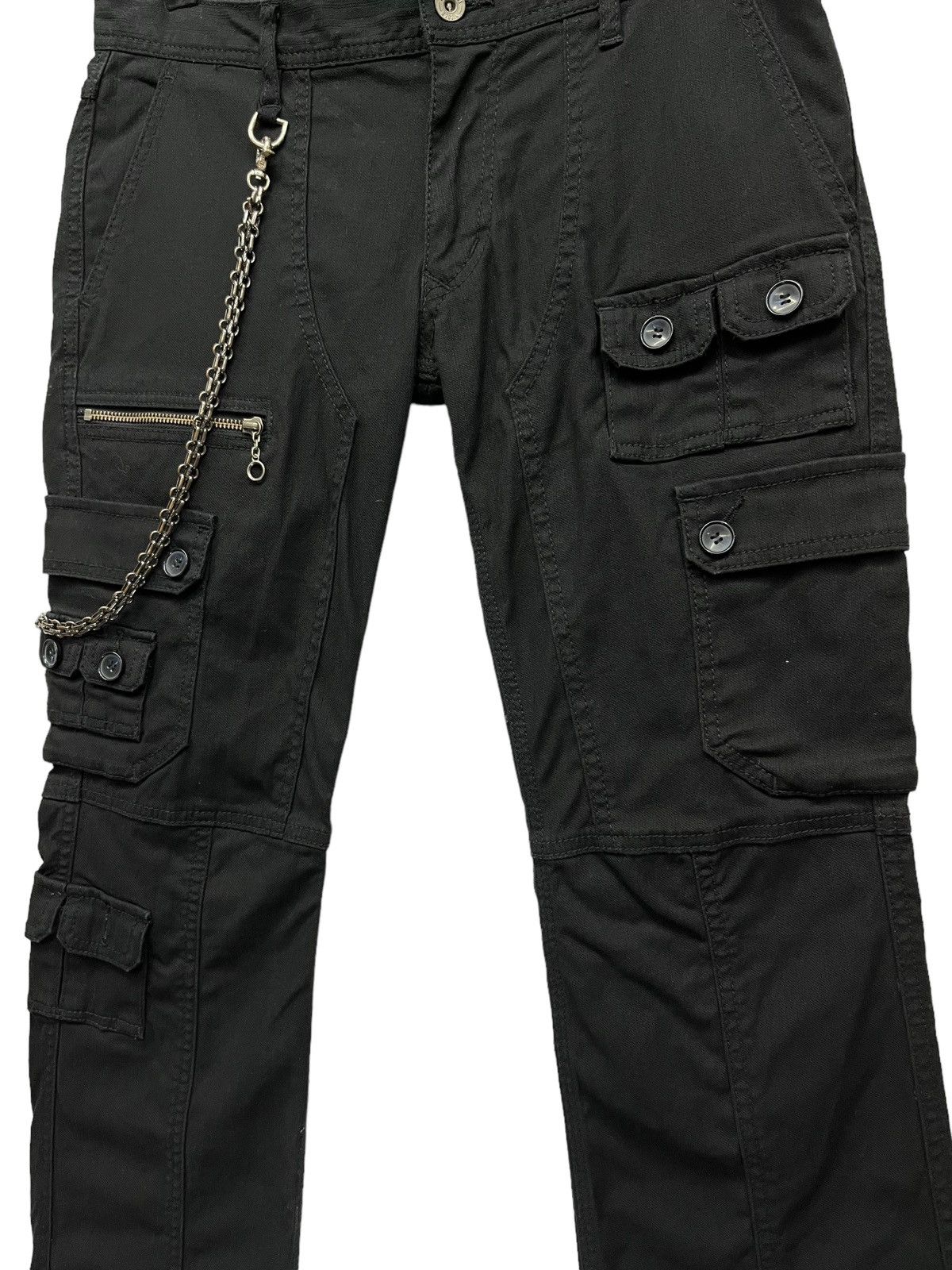 HIDEAWAYS FYE🔥NICOLE HIDEAWAYS Multipocket Bondage Punk Flare Stretch Size US 31 - 5 Thumbnail
