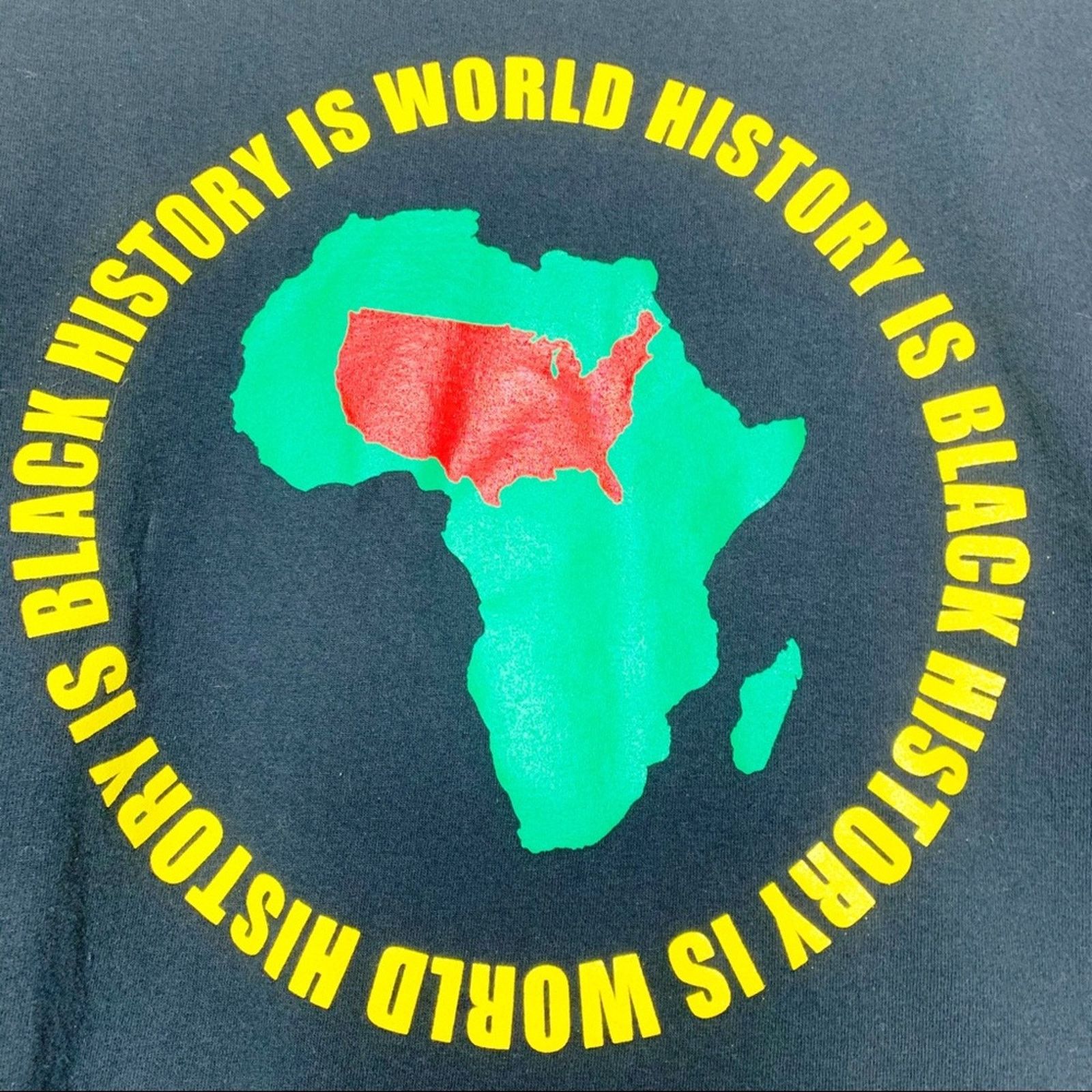 Gildan Black History is World History Graphic Tee Unisex Large Size L / US 10 / IT 46 - 2 Thumbnail