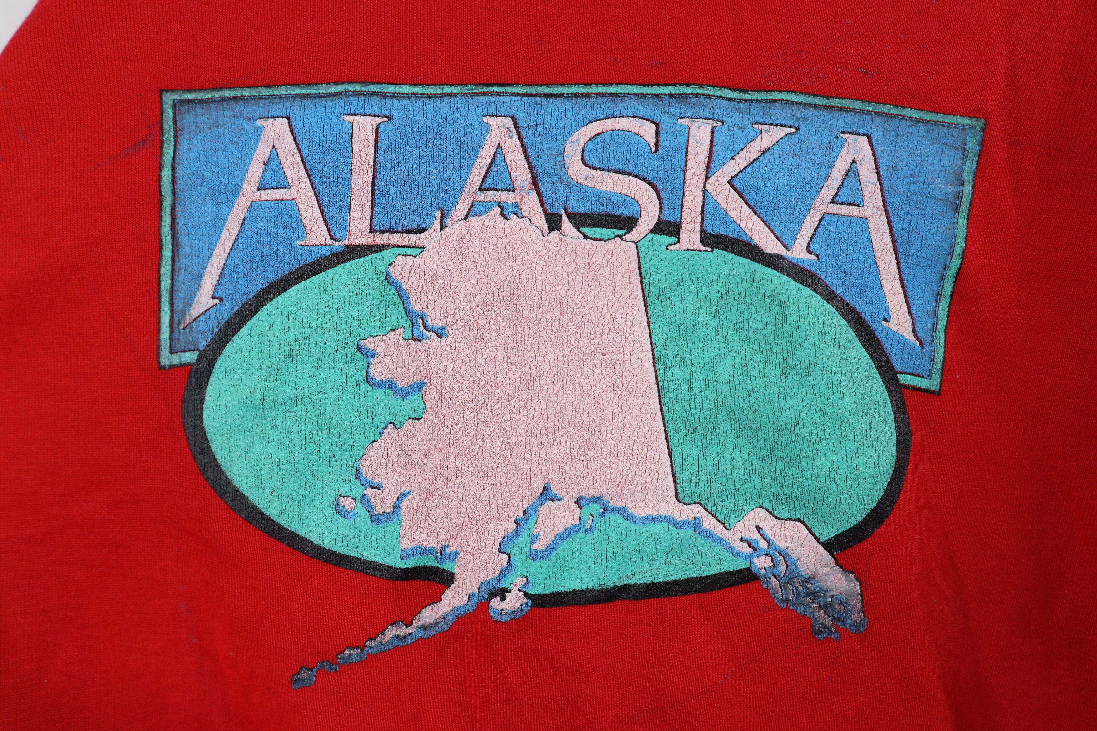 Vintage Vintage 90s Streetwear Alaska Collared Sweatshirt USA Size US M / EU 48-50 / 2 - 8 Thumbnail