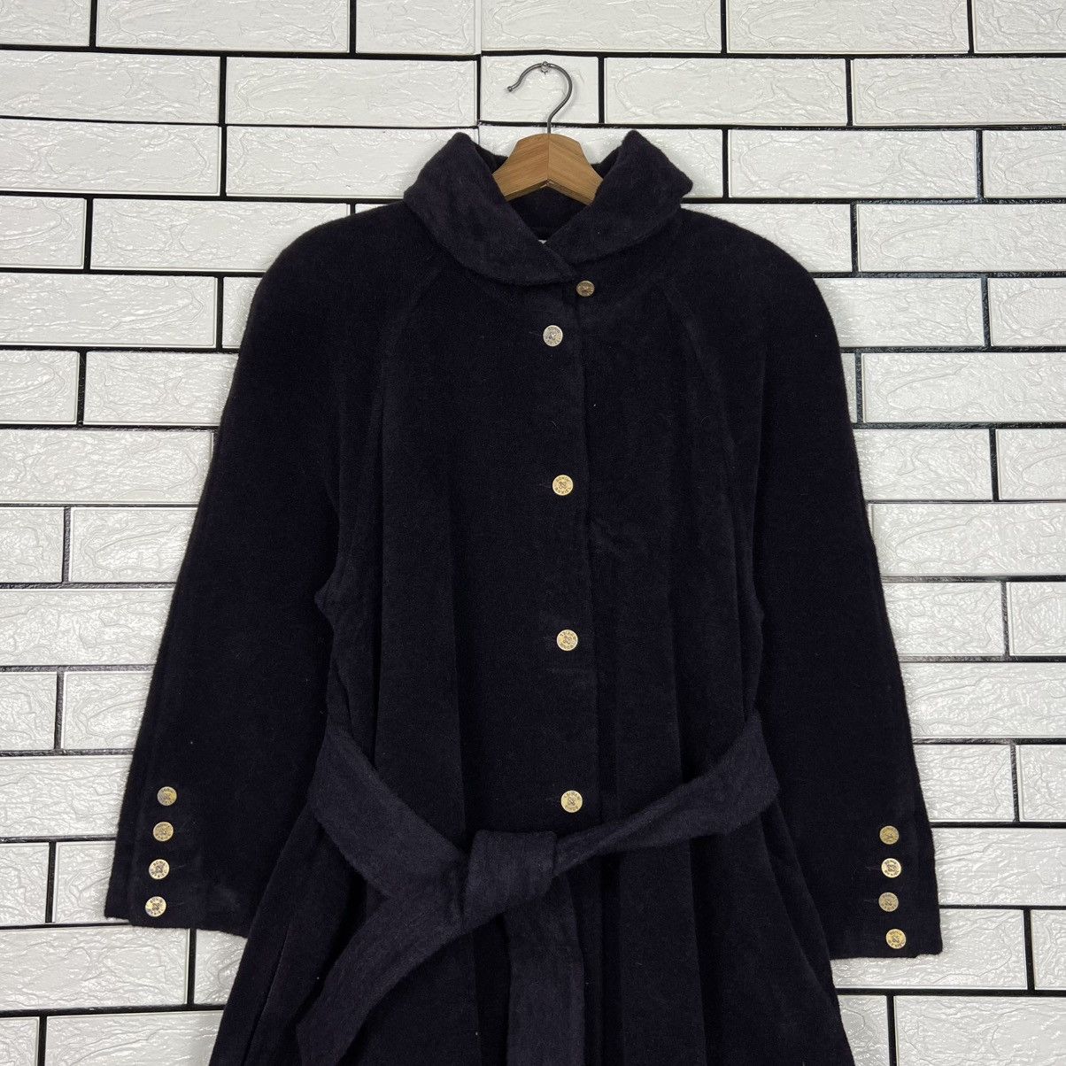 Sonia Rykiel Vintage 90's SONIA RYKIEL Wool Belted Overcoat #4137-C188 Size M / US 6-8 / IT 42-44 - 3 Thumbnail