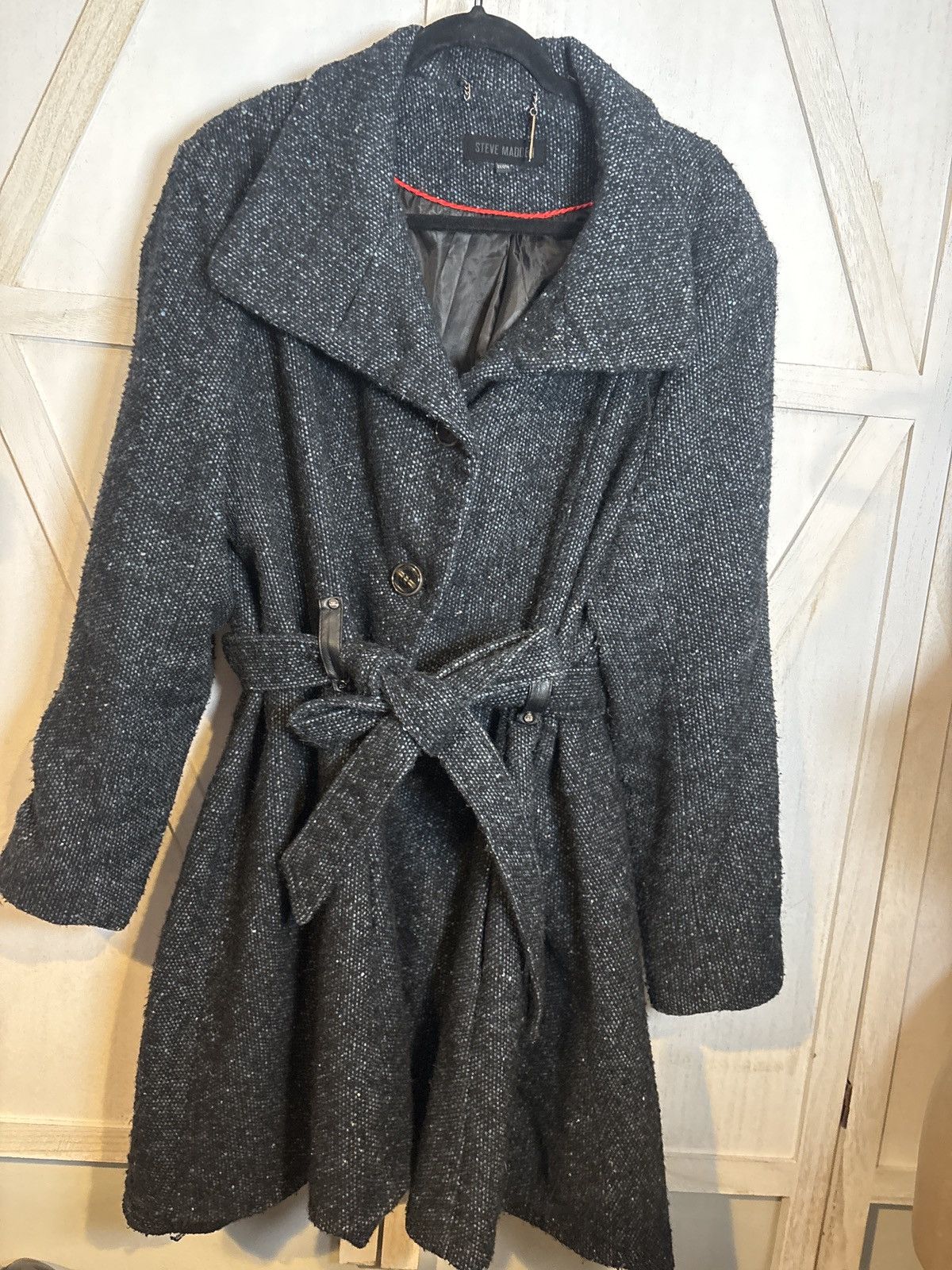 Steve Madden Steve Madden Women’s Tweed Belted Coat 2X Plus Size Size XXL / US 16-18 / IT 52-54 - 1 Thumbnail