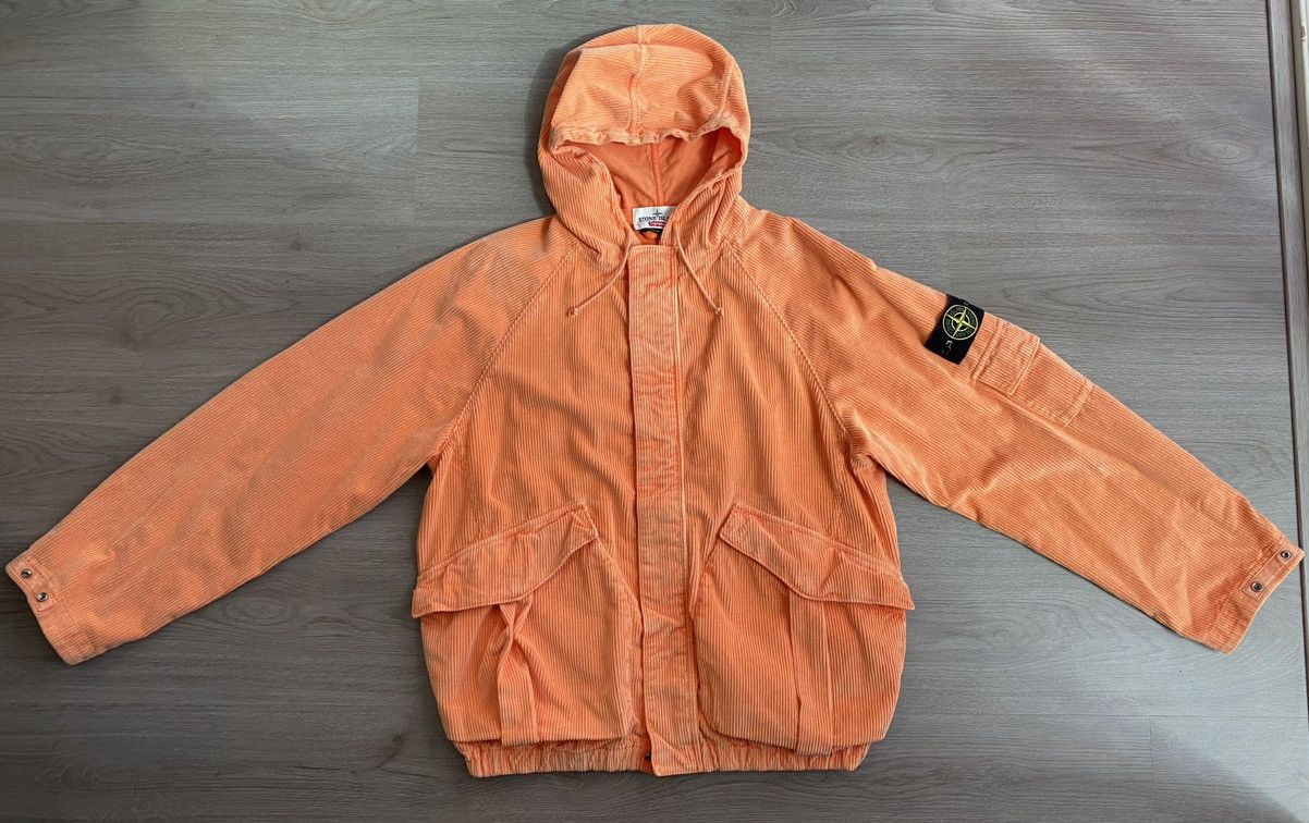 Supreme Supreme x Stone Island Corduroy Jacket Orange | Grailed