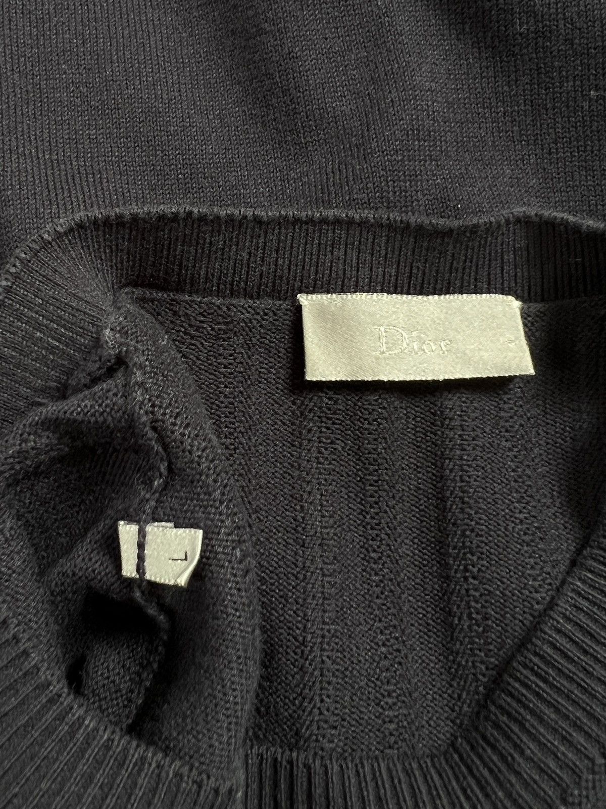 Dior × Hedi Slimane Dior Navy Blue Knitwear Sweater Size US M / EU 48-50 / 2 - 15 Thumbnail