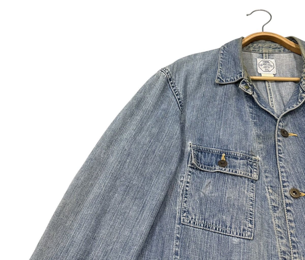 Edwin Vintage Edwin Chore Worker Distressed Denim Jacket Size US M / EU 48-50 / 2 - 5 Thumbnail