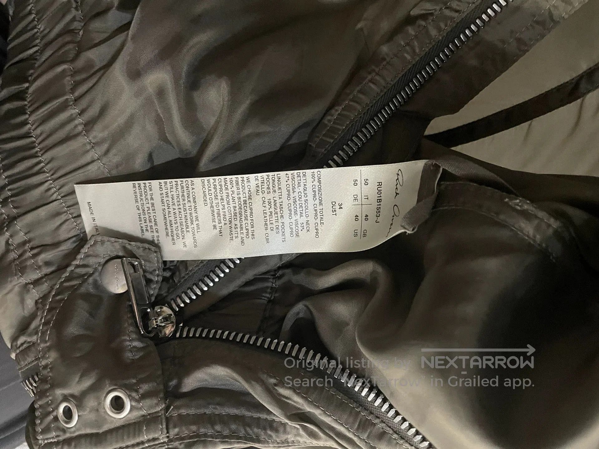 Rick Owens rick owens fogachine larry flightsuit. Size US 40 / EU 56 - 3 Thumbnail