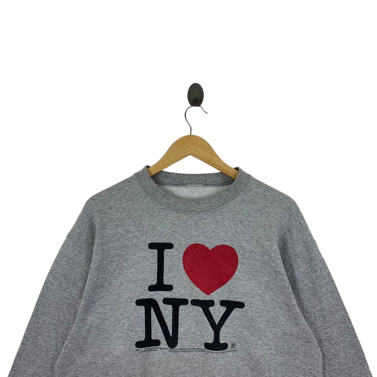 Vintage Vintage I Love New York Print Souvenir Grey Sweatshirt Size US L / EU 52-54 / 3 - 2 Thumbnail