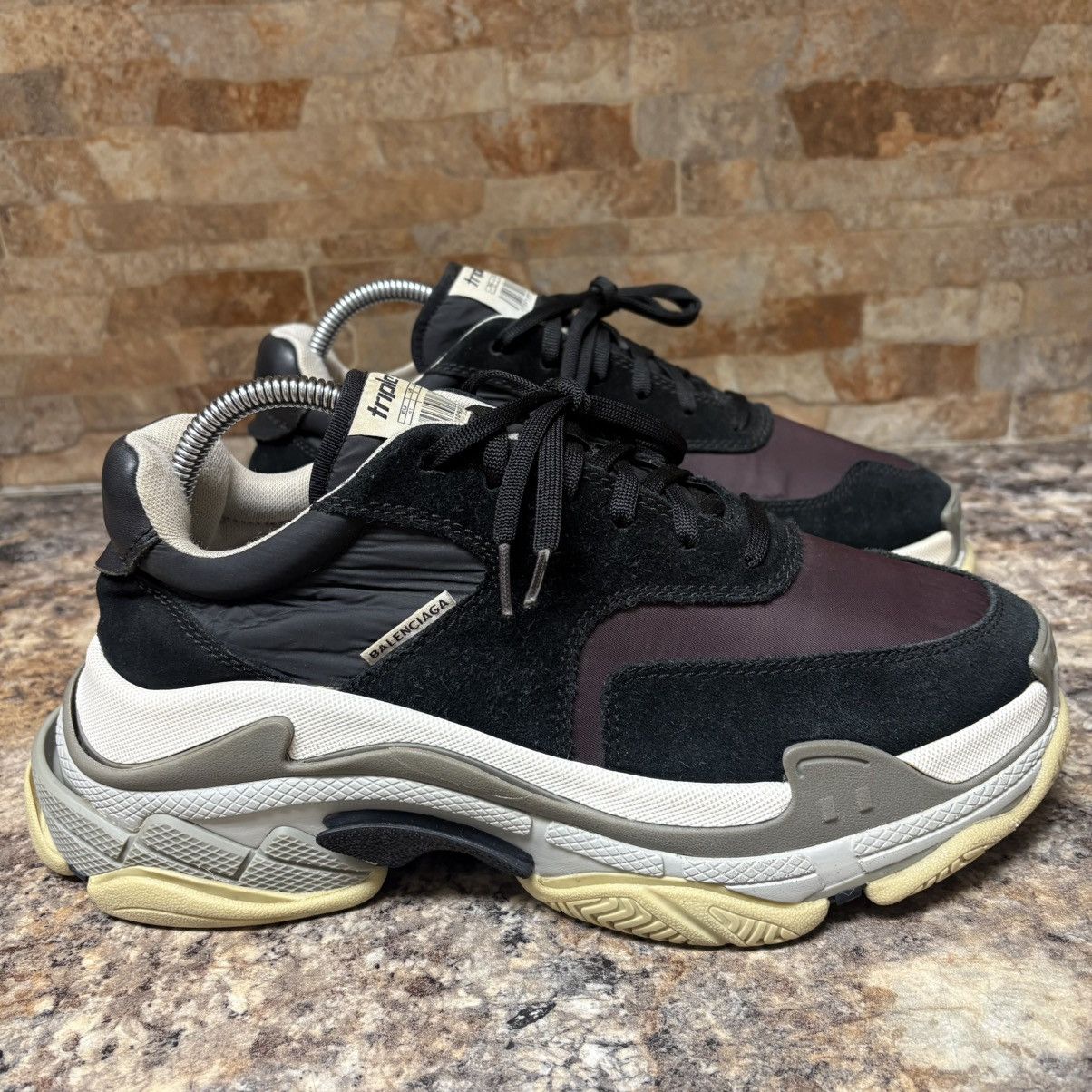 Balenciaga Balenciaga Triple S Size 8 Black Burgundy Grey With Box Size US 8 / EU 41 - 3 Thumbnail