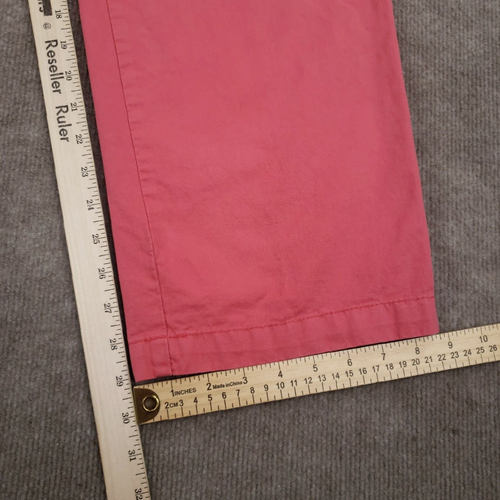 Vintage Charleston Threads Chino Pants Mens 35x30 Pink Straight Fit Size US 35 - 3 Thumbnail